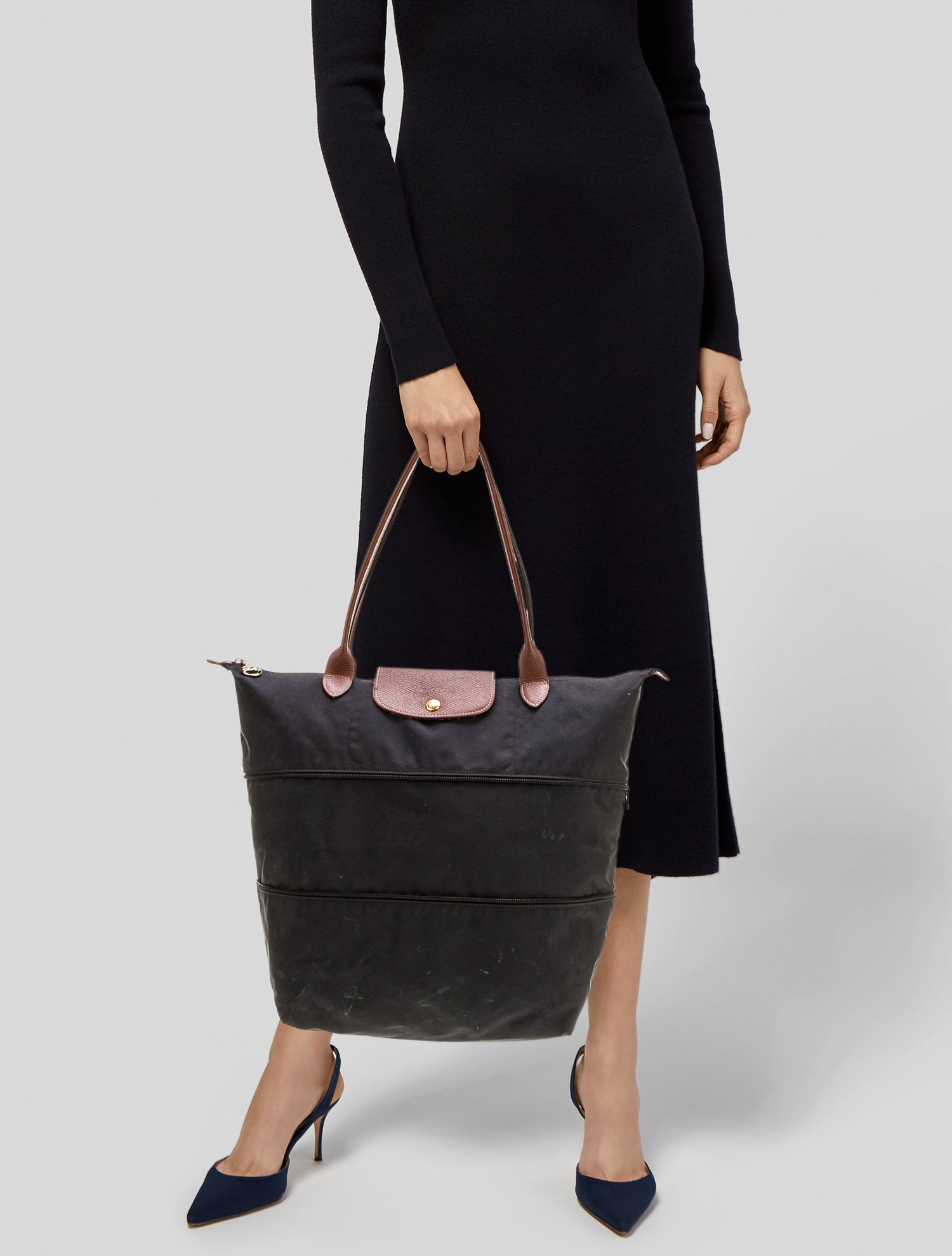 Longchamp Nylon Top Handle Bag