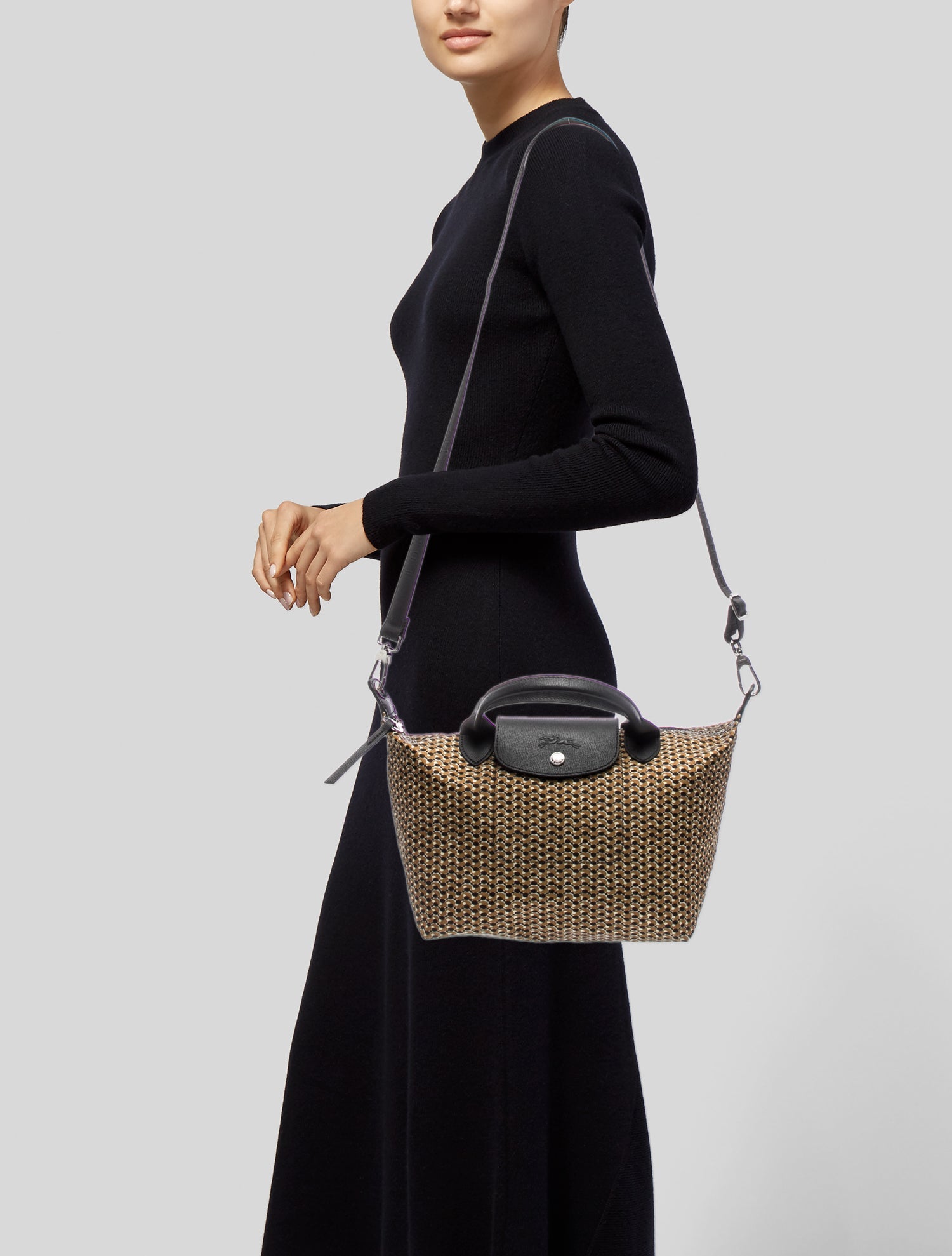 Longchamp Nylon Top Handle Bag