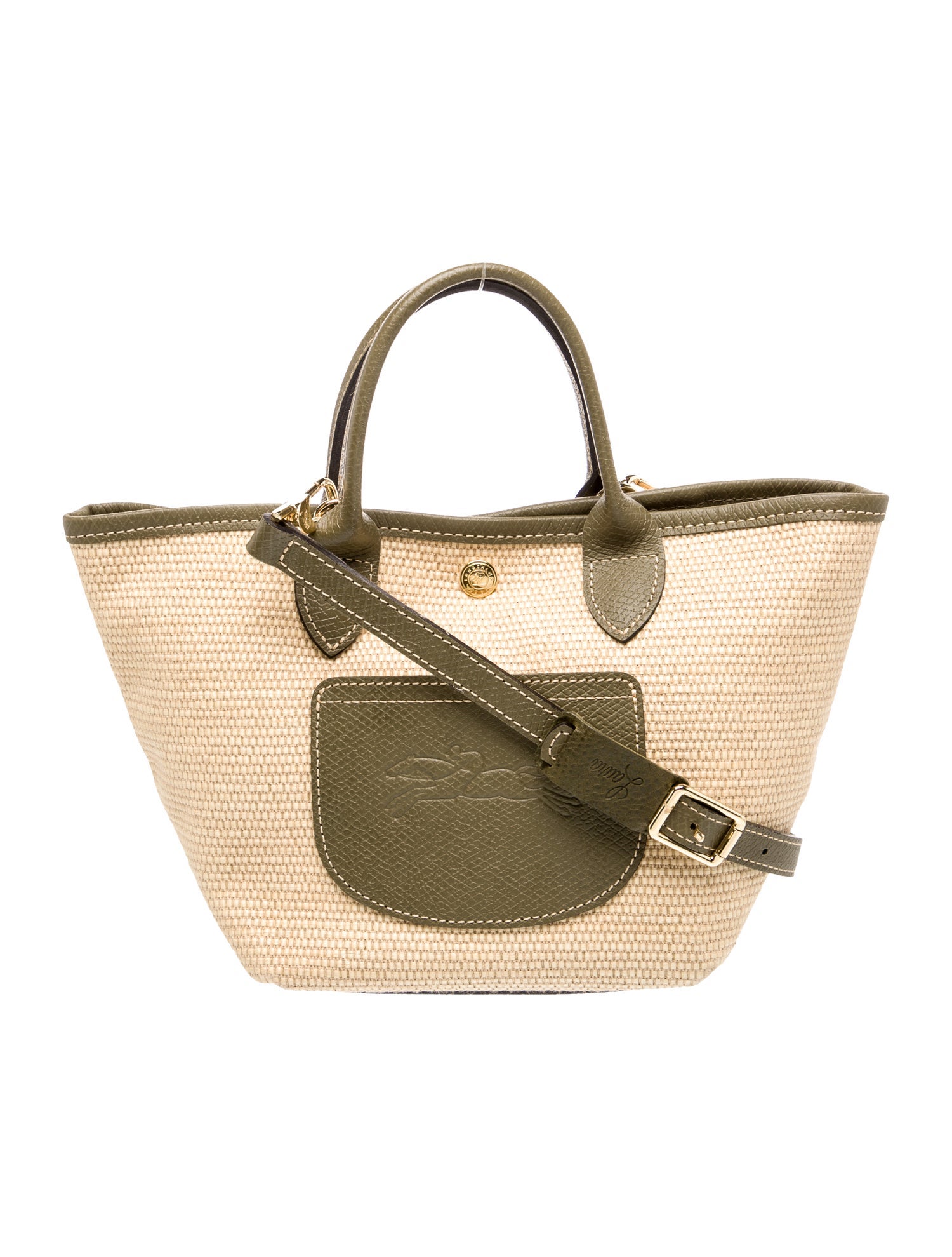 Longchamp Straw Top Handle Bag