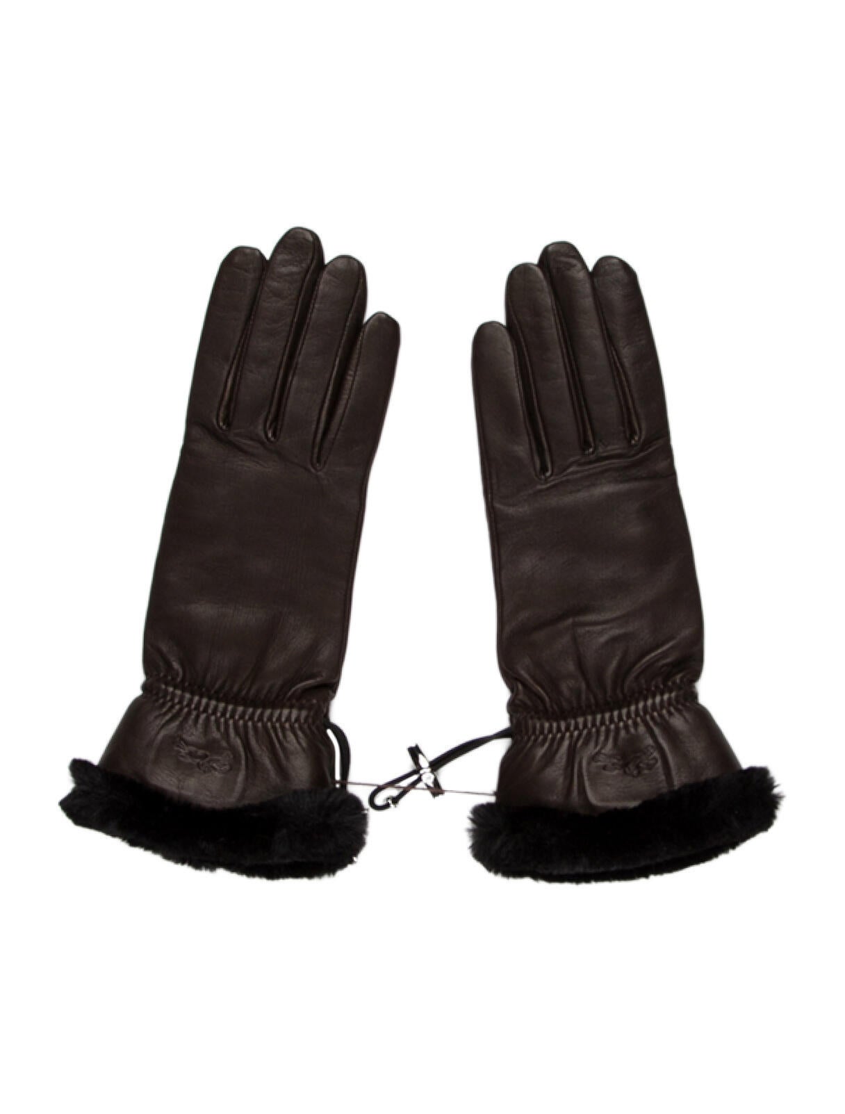Longchamp Leather Winter Gloves