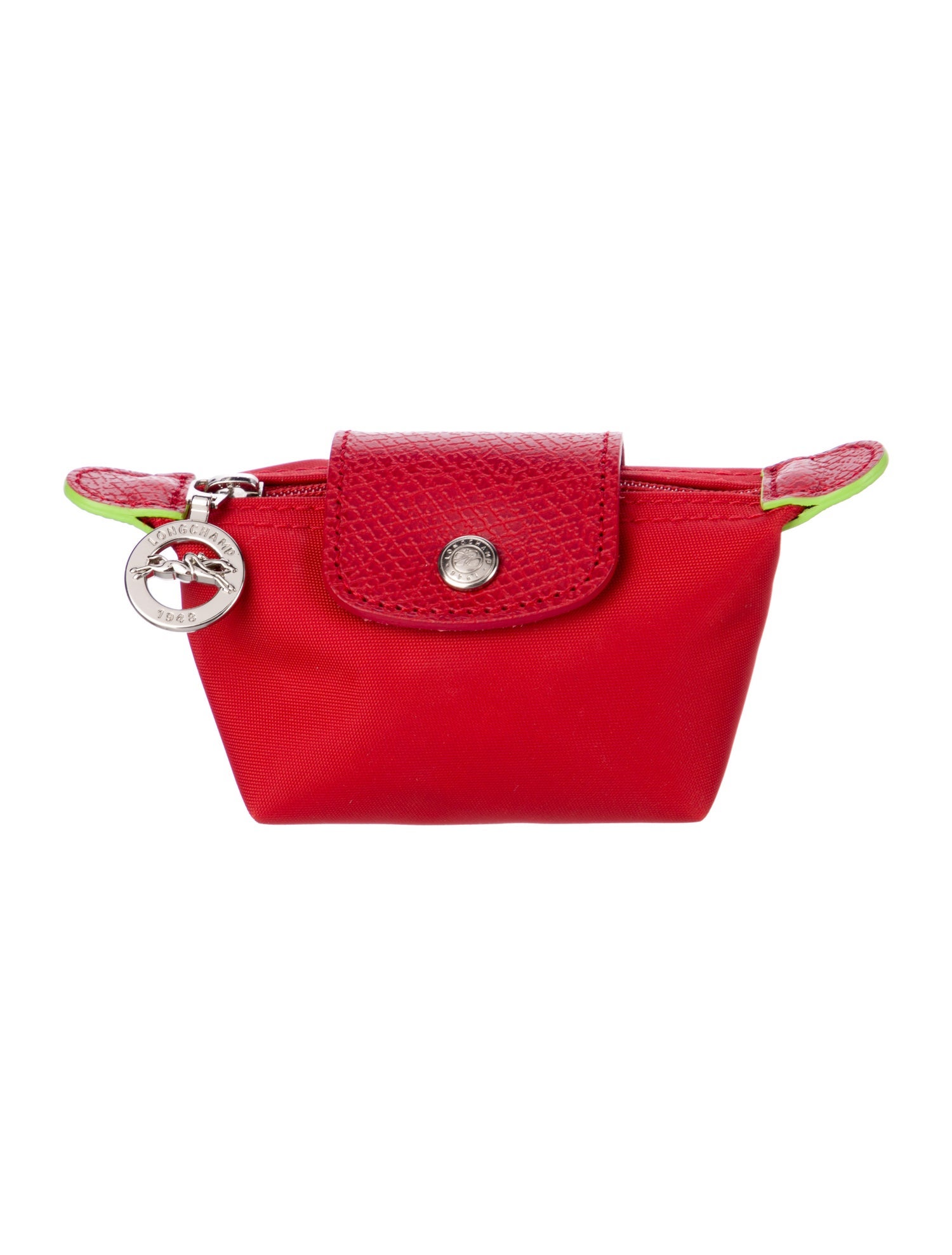Longchamp women's red nylon cosmetic bag