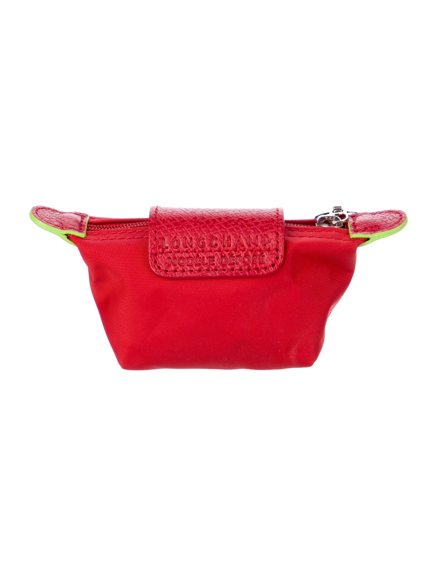 Longchamp women's red nylon cosmetic bag