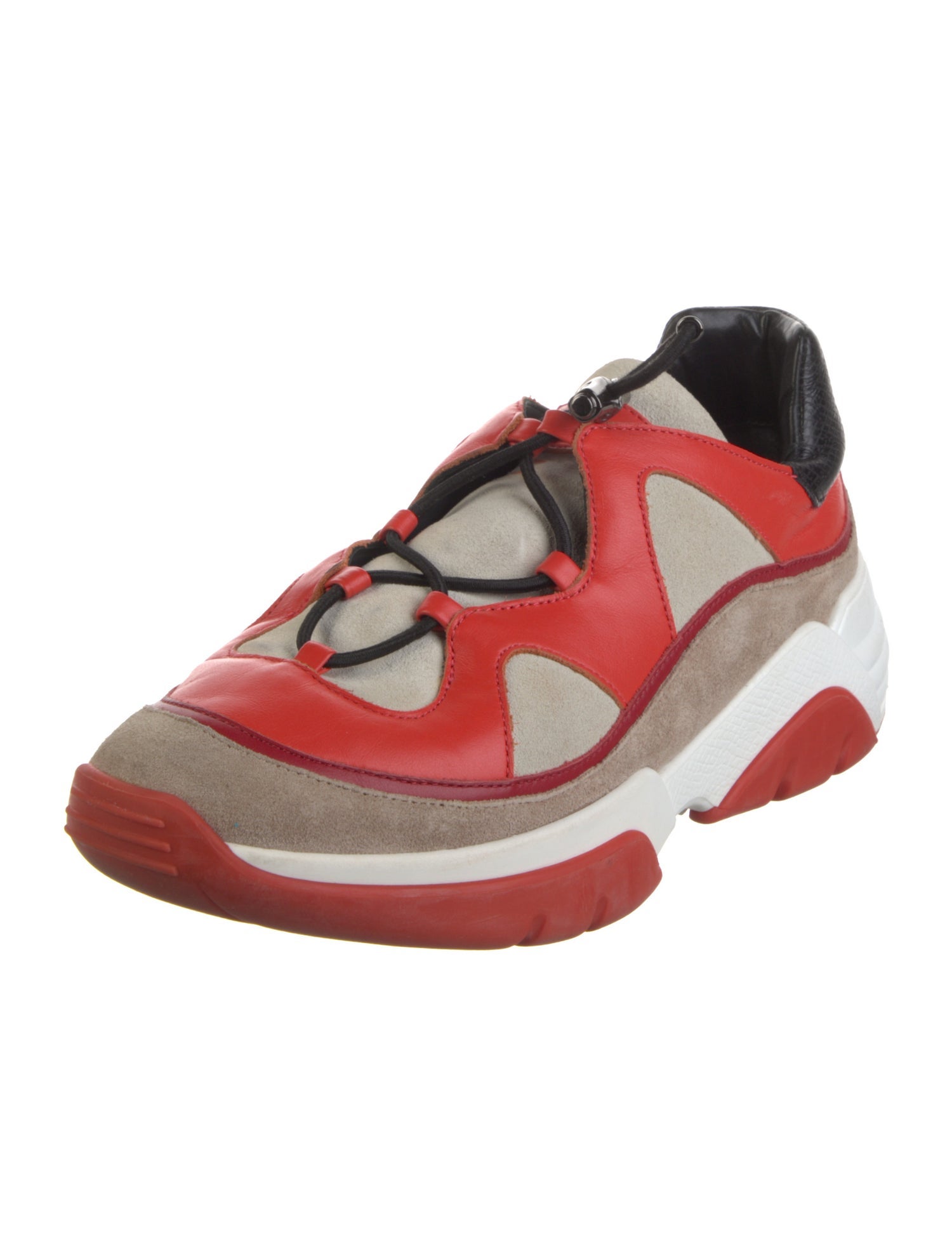 Longchamp Leather Printed Chunky Sneakers