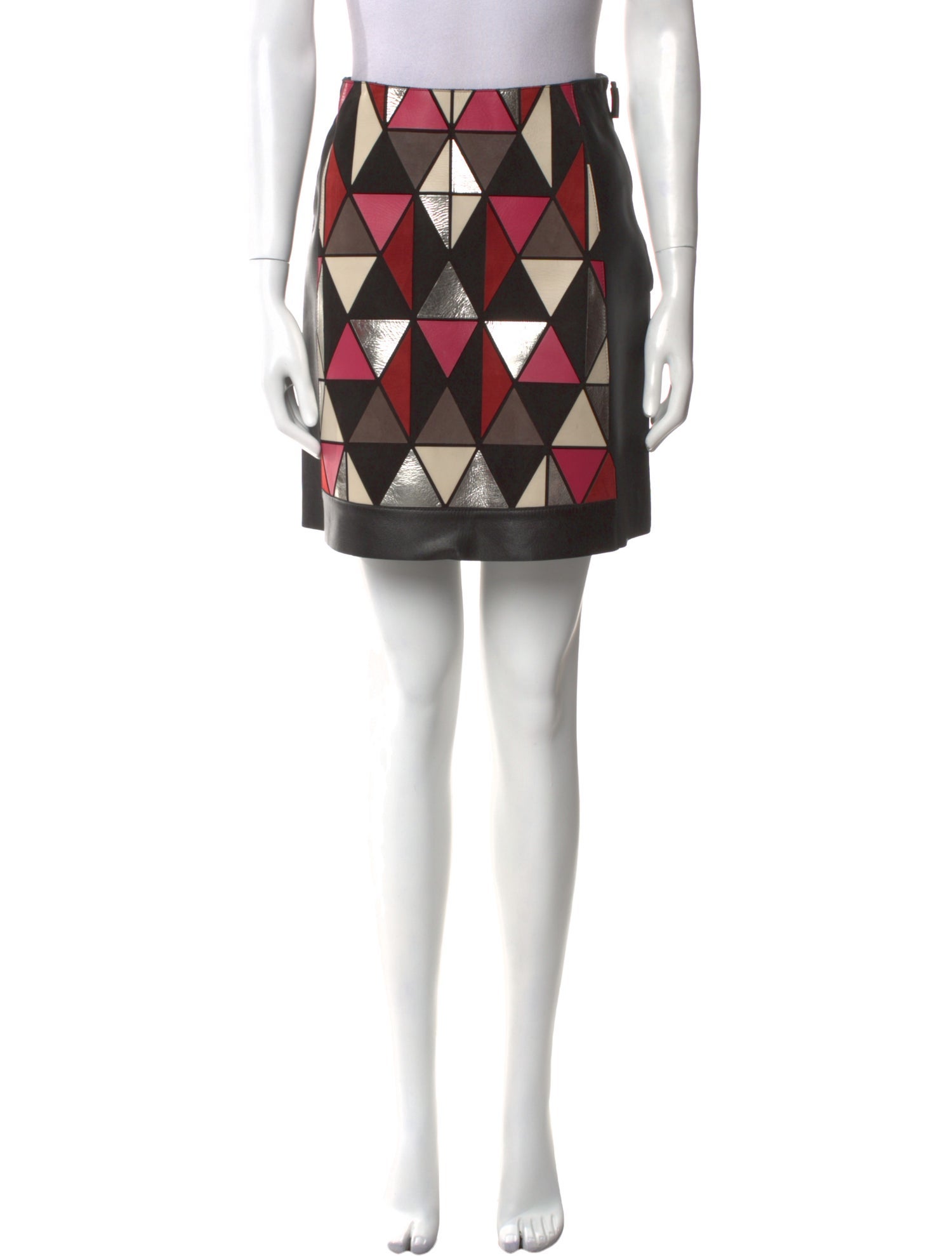 Longchamp Leather Mini Skirt