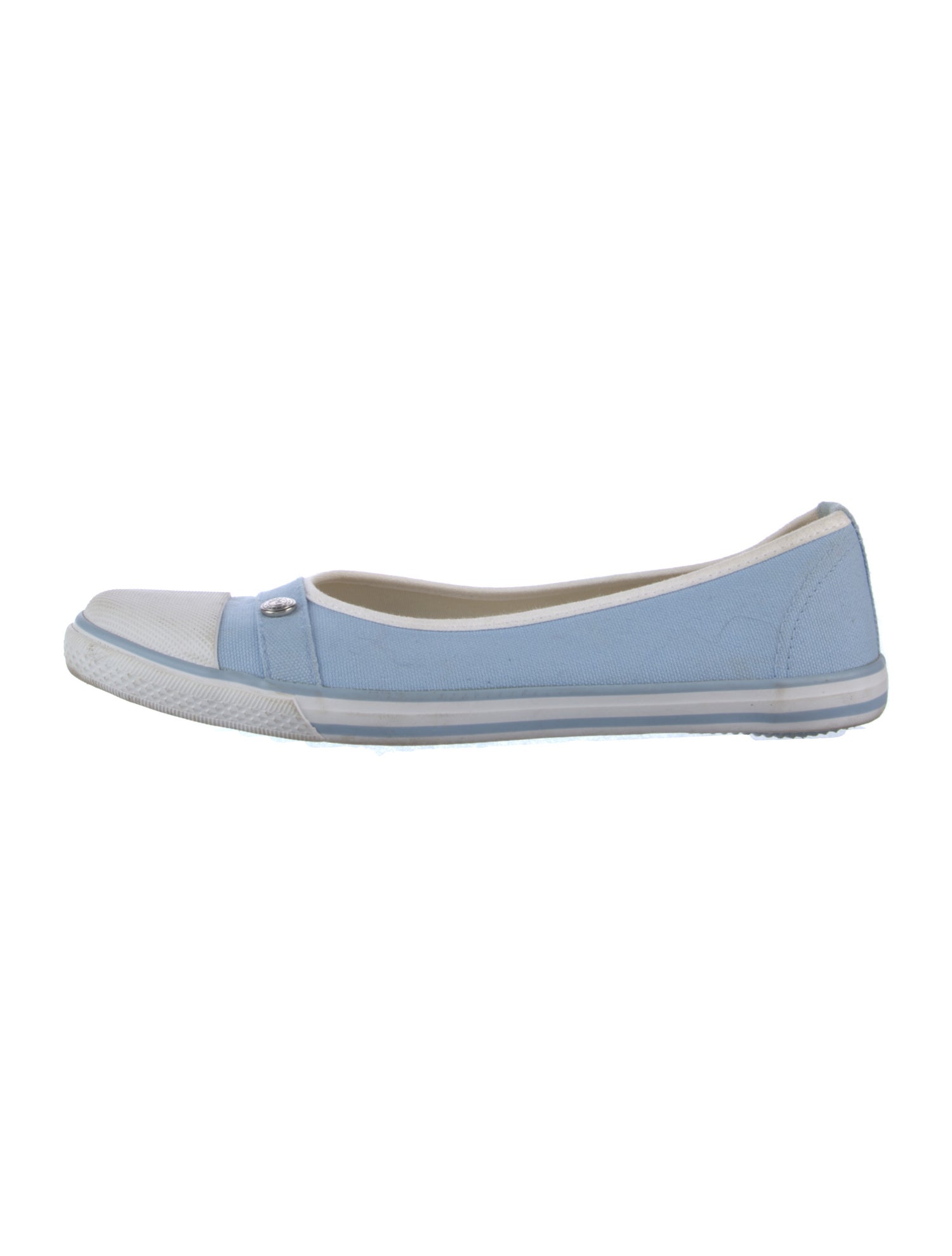 Longchamp Signature Logo Canvas Flats