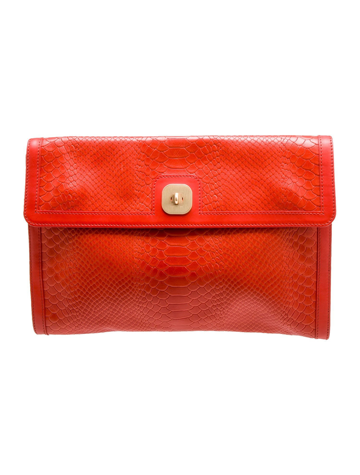 Longchamp Embossed Leather Portfolio