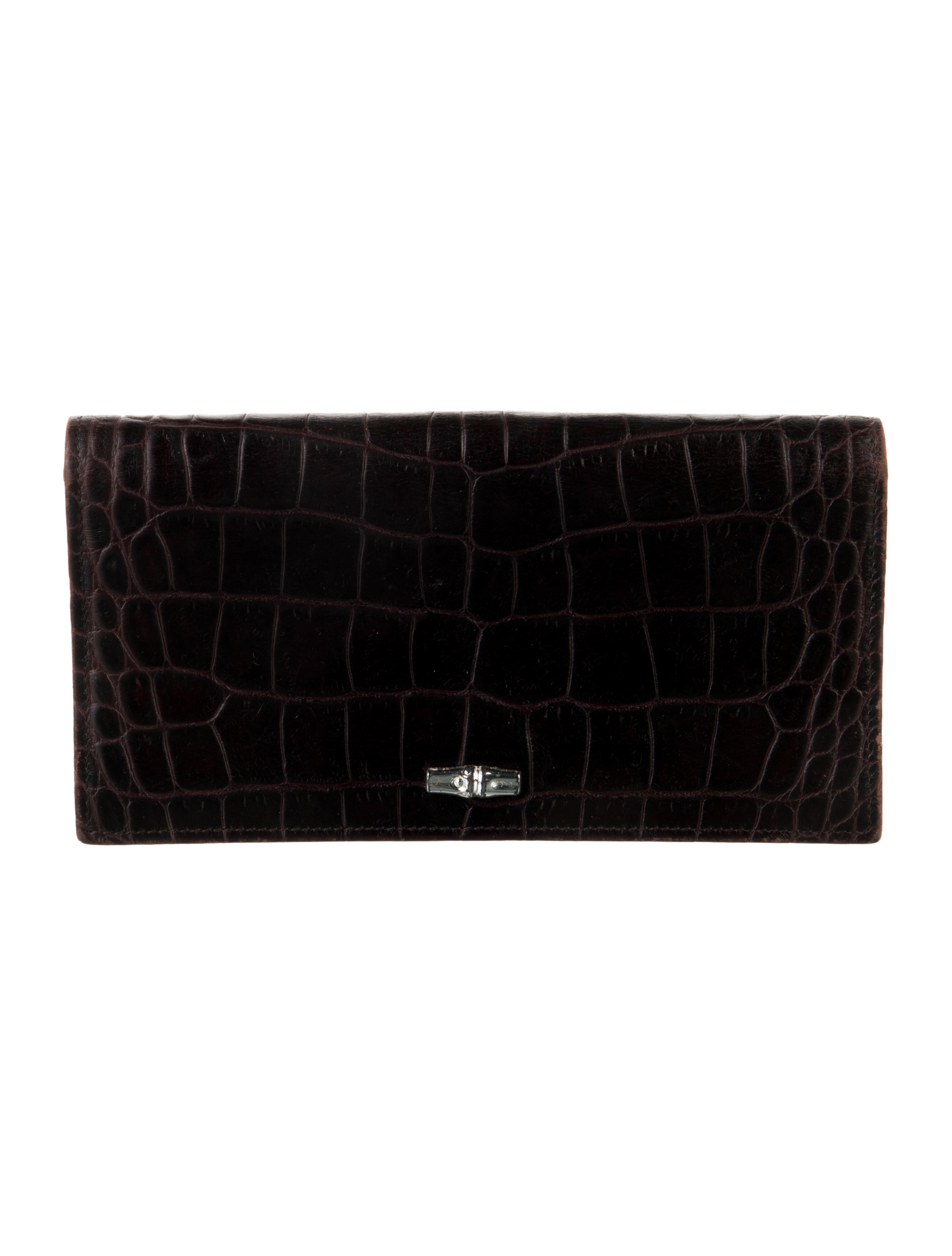 Longchamp Crocodile Bifold Wallet