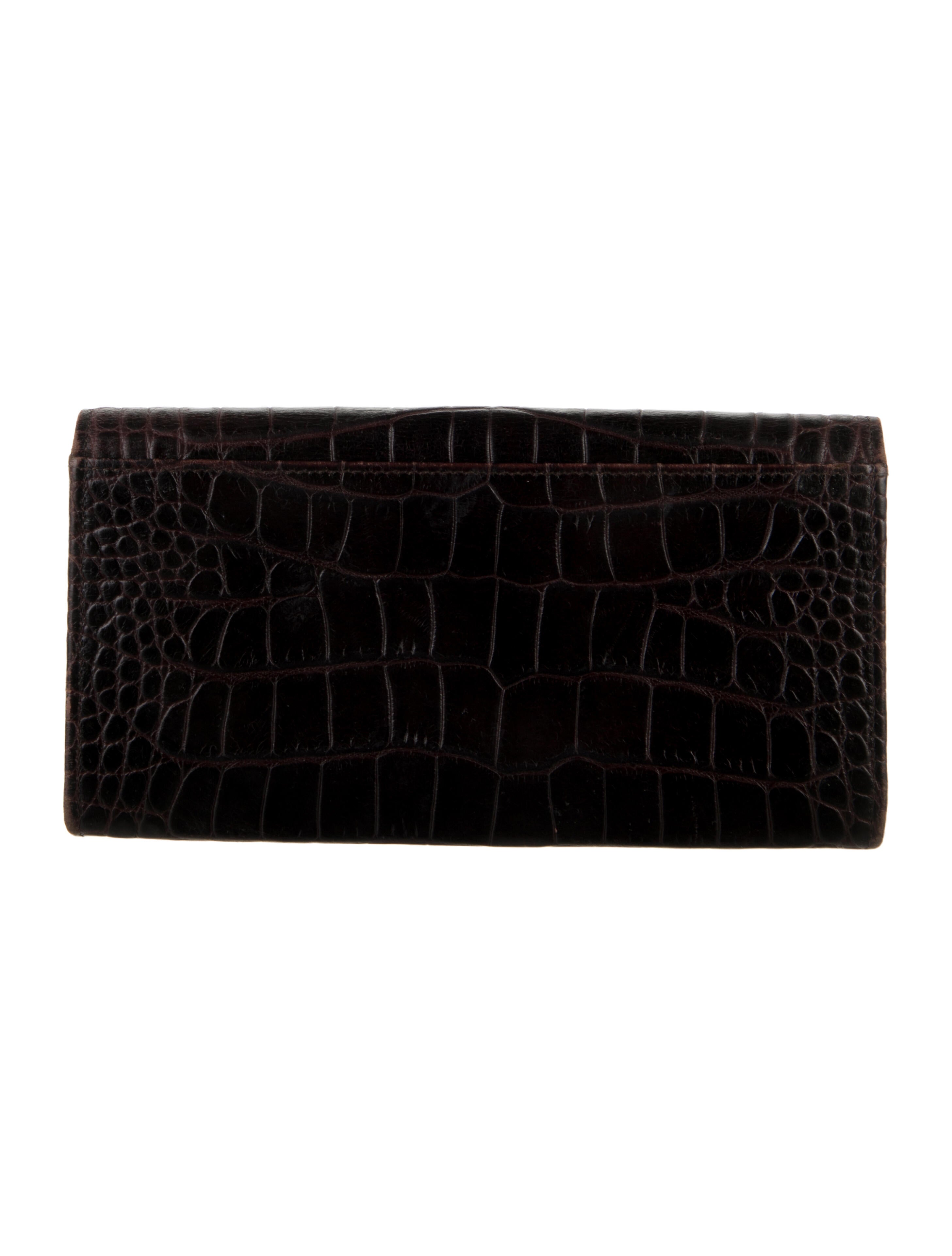 Longchamp Crocodile Bifold Wallet