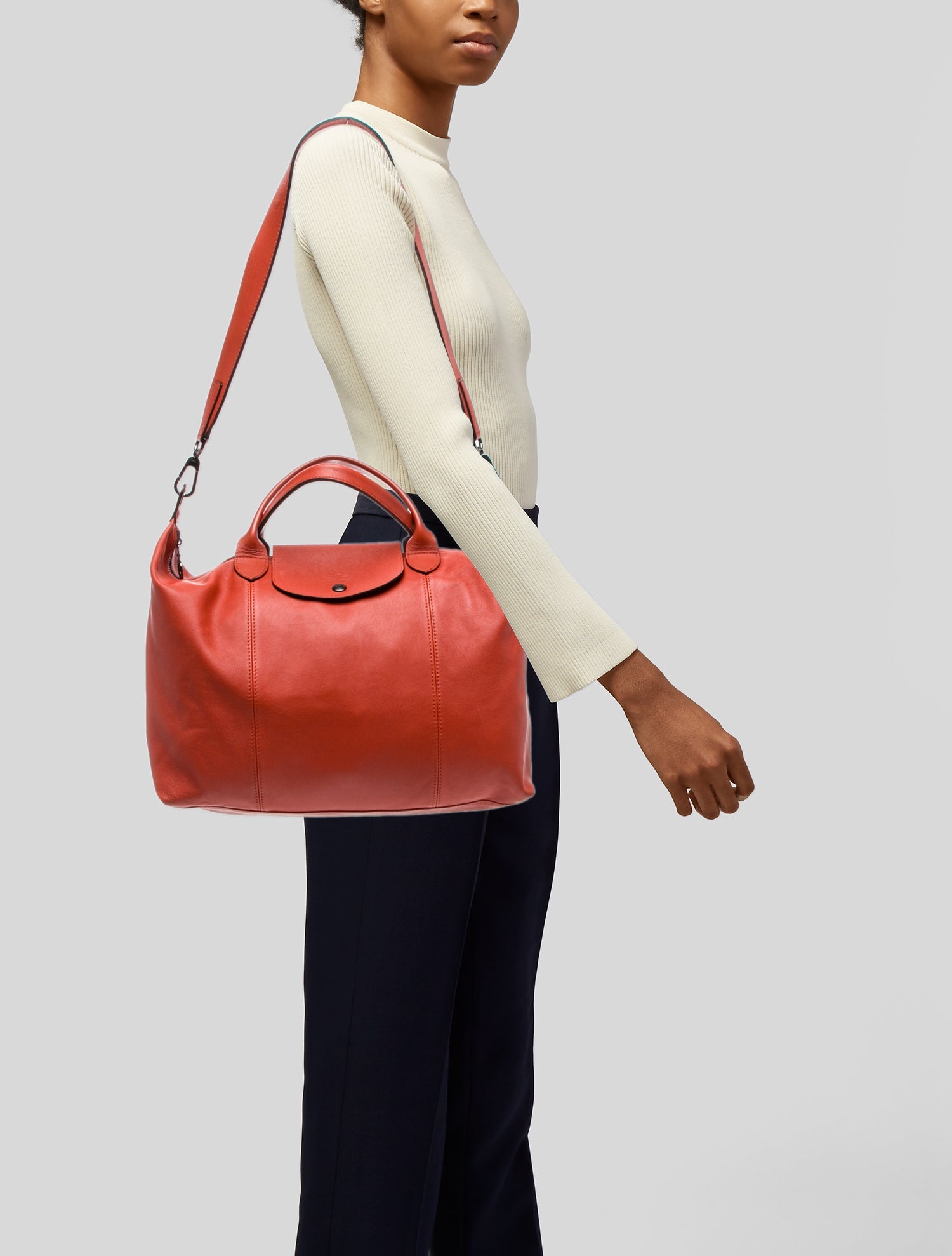 Longchamp Balzane Leather Bag - Neutrals Handle Bags, Handbags