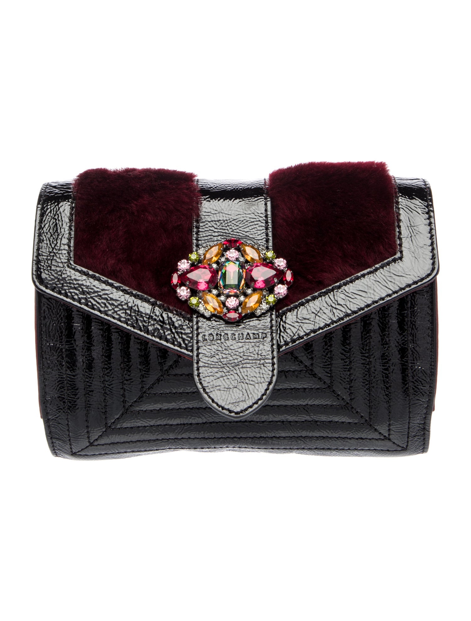 Longchamp Patent Leather Minaudière