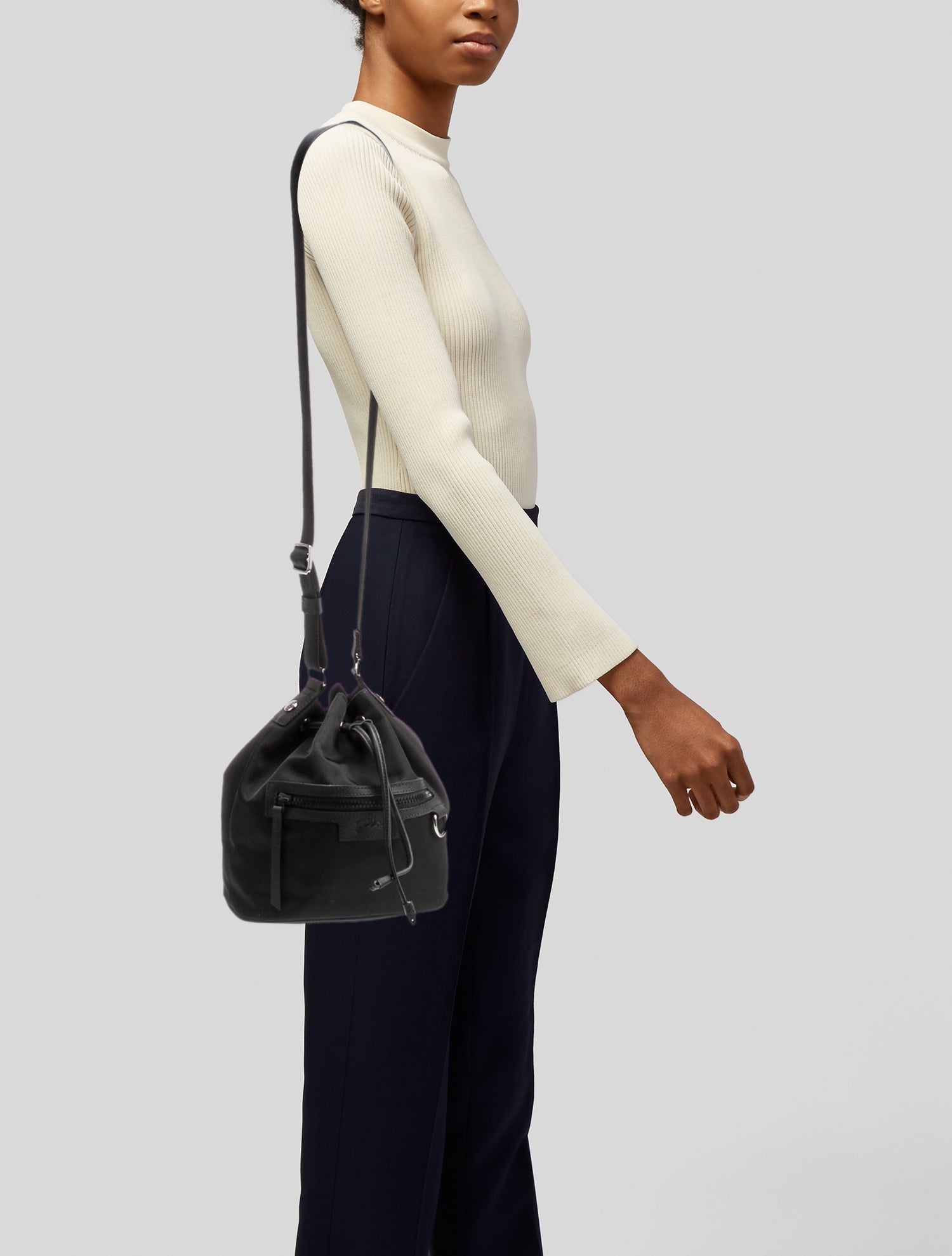 Longchamp Nylon Bucket Bag
