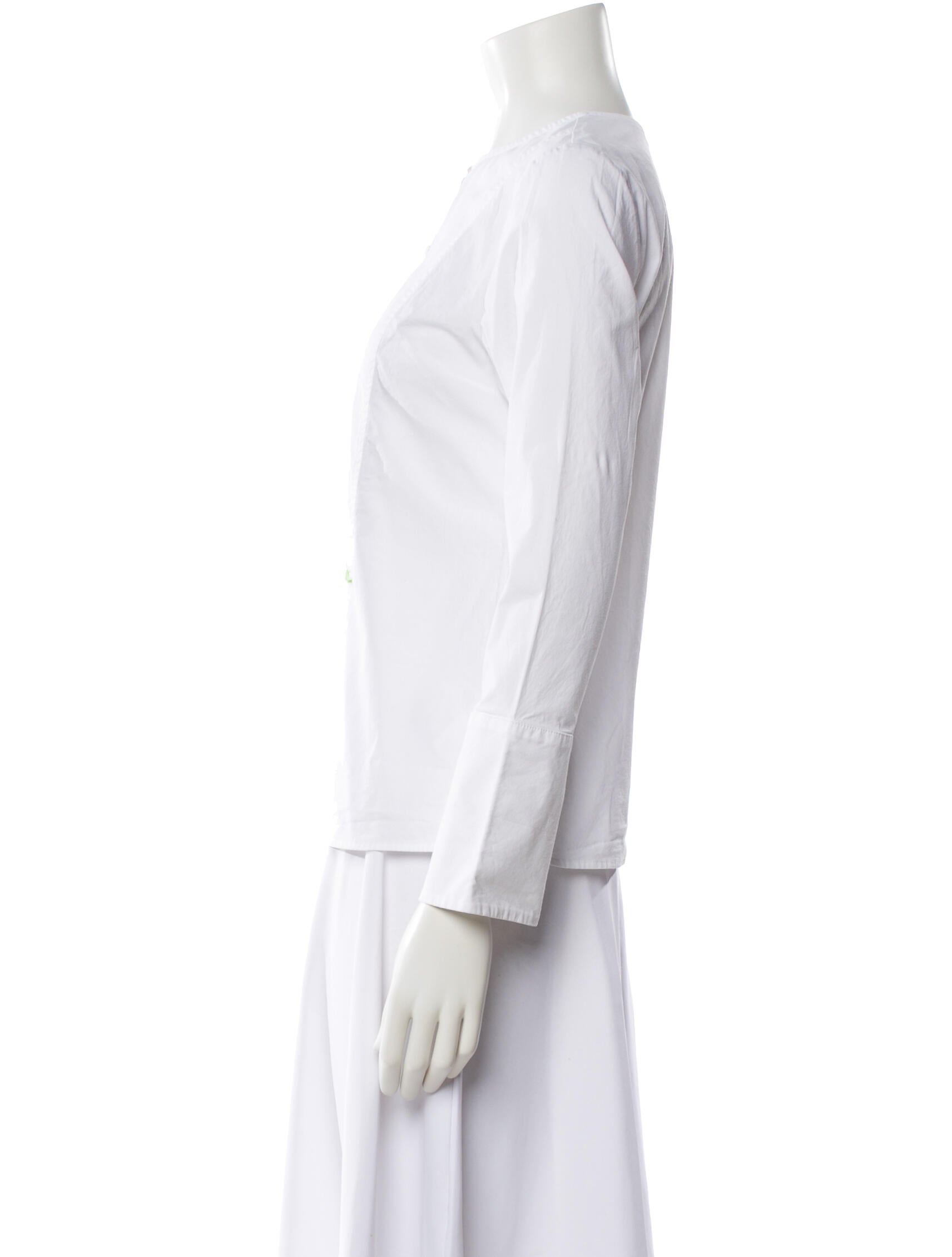 Longchamp Crew Neck Long Sleeve Blouse