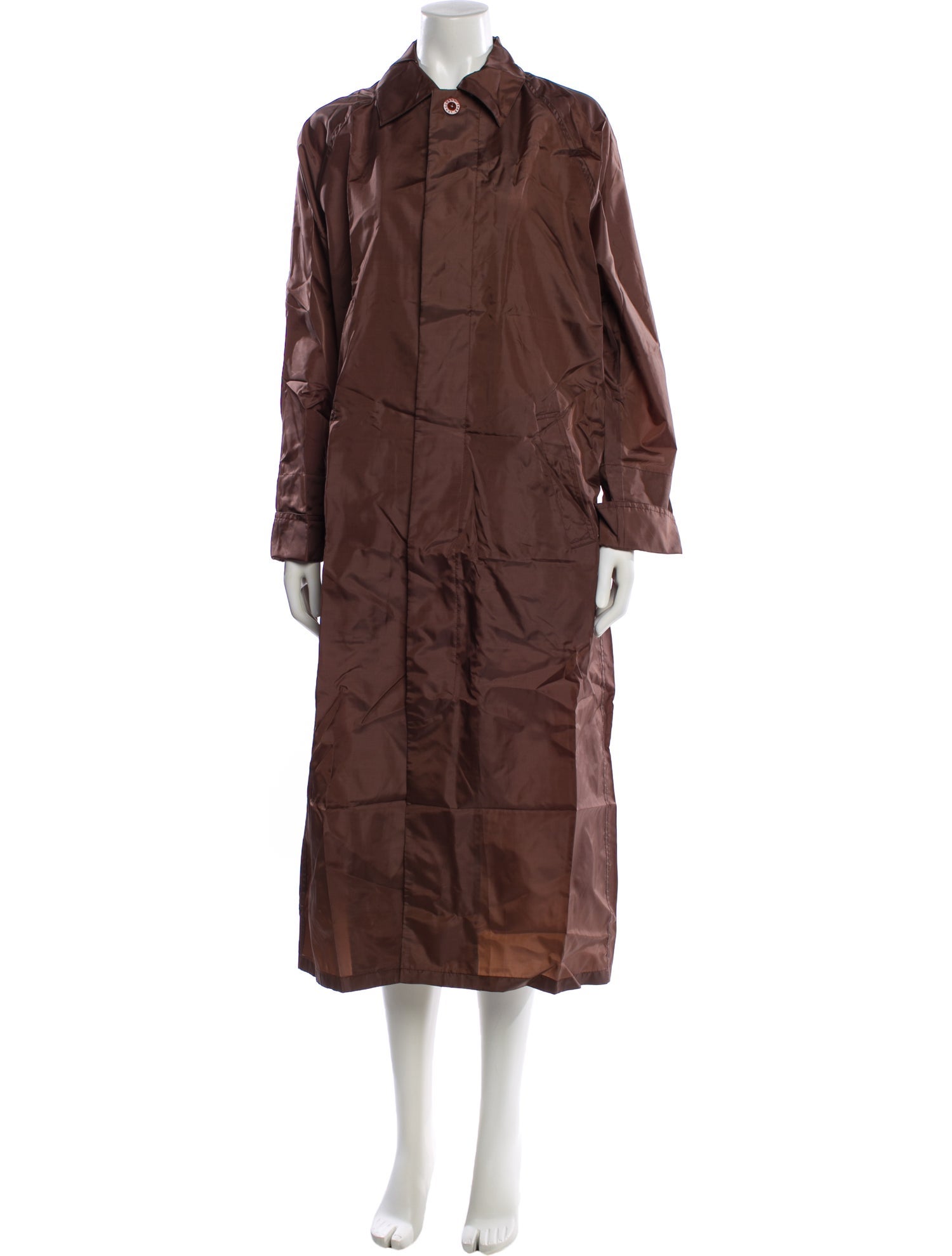 Longchamp Nylon Printed Trench Coat