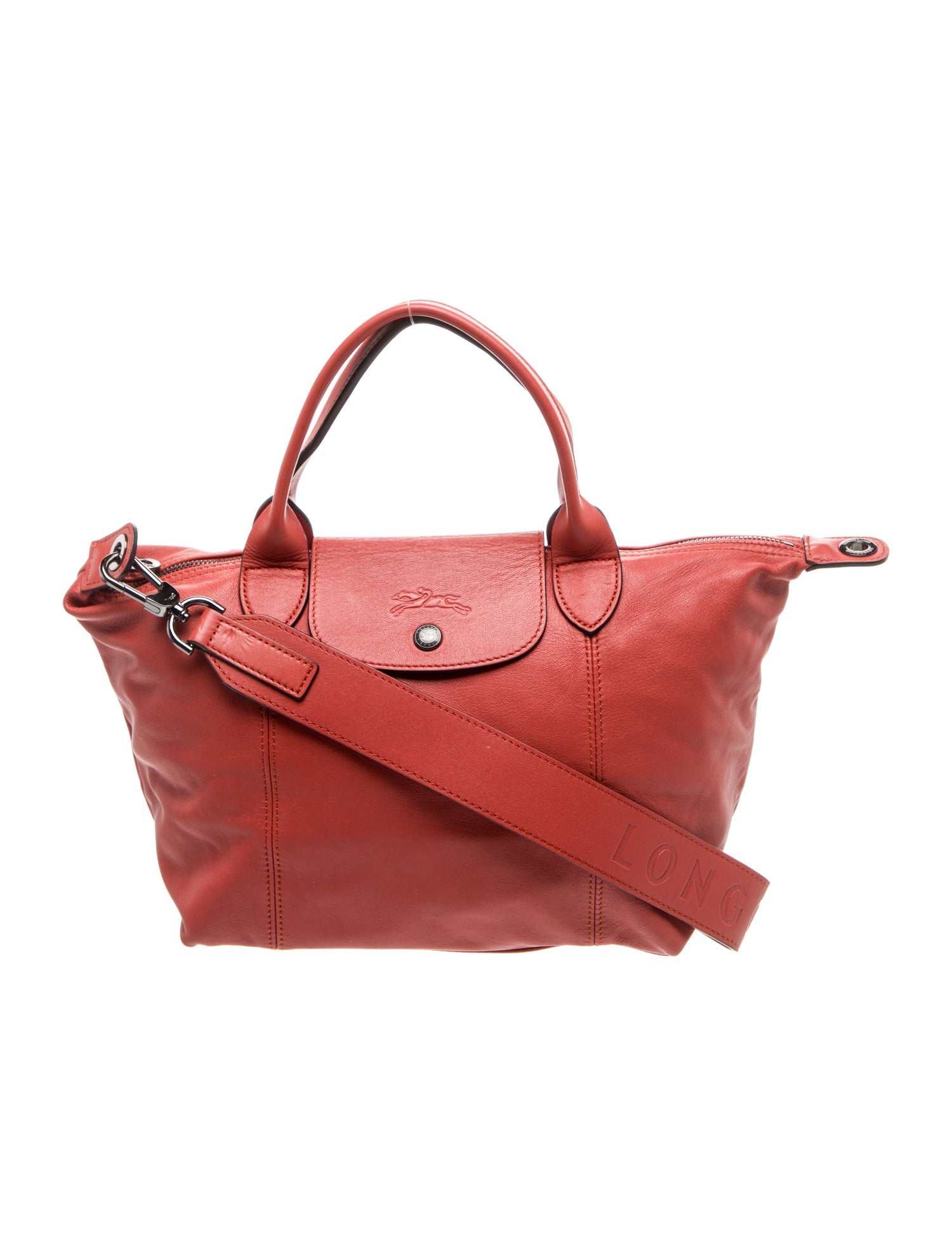 Longchamp Leather Top Handle Bag