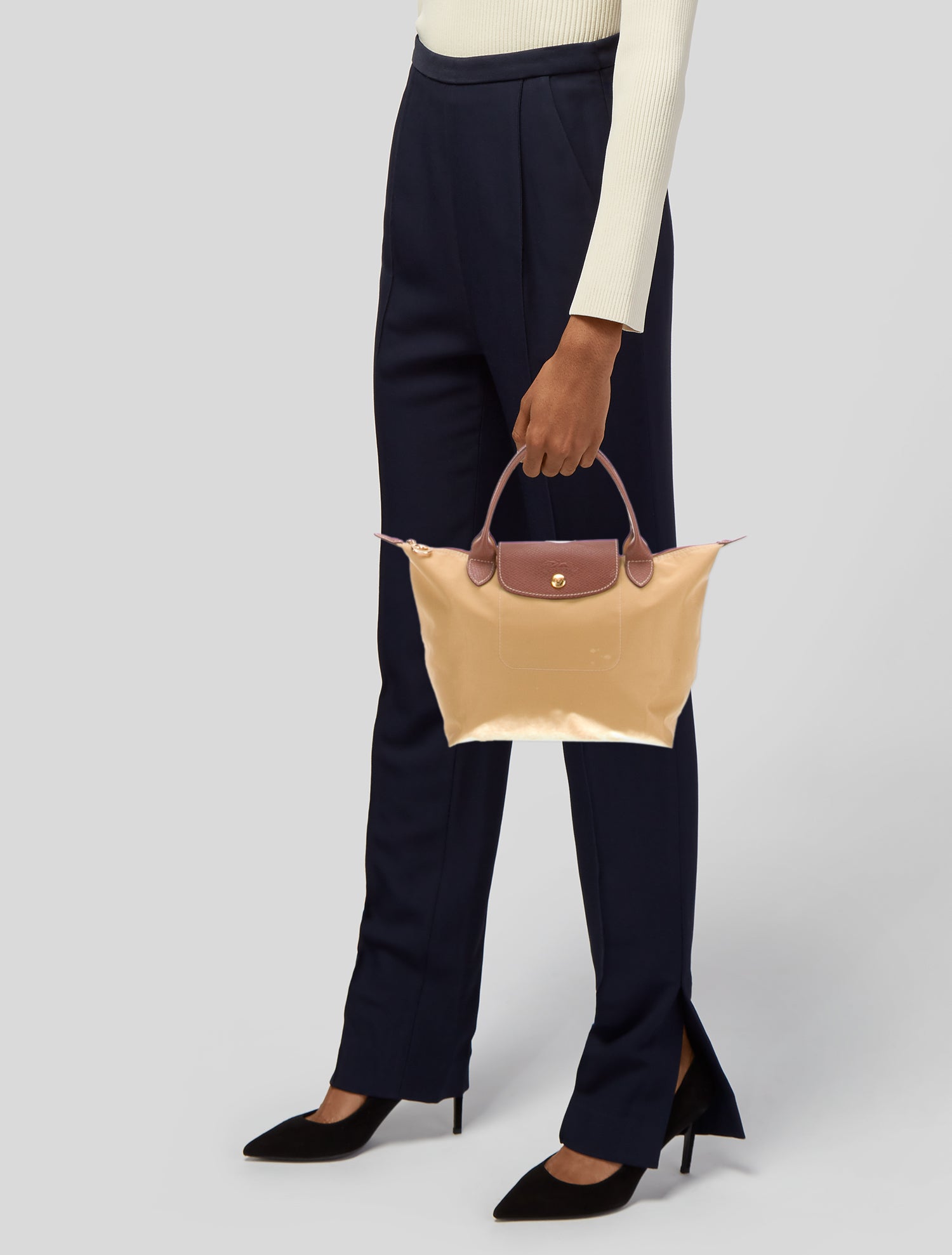 Longchamp Nylon Top Handle Bag