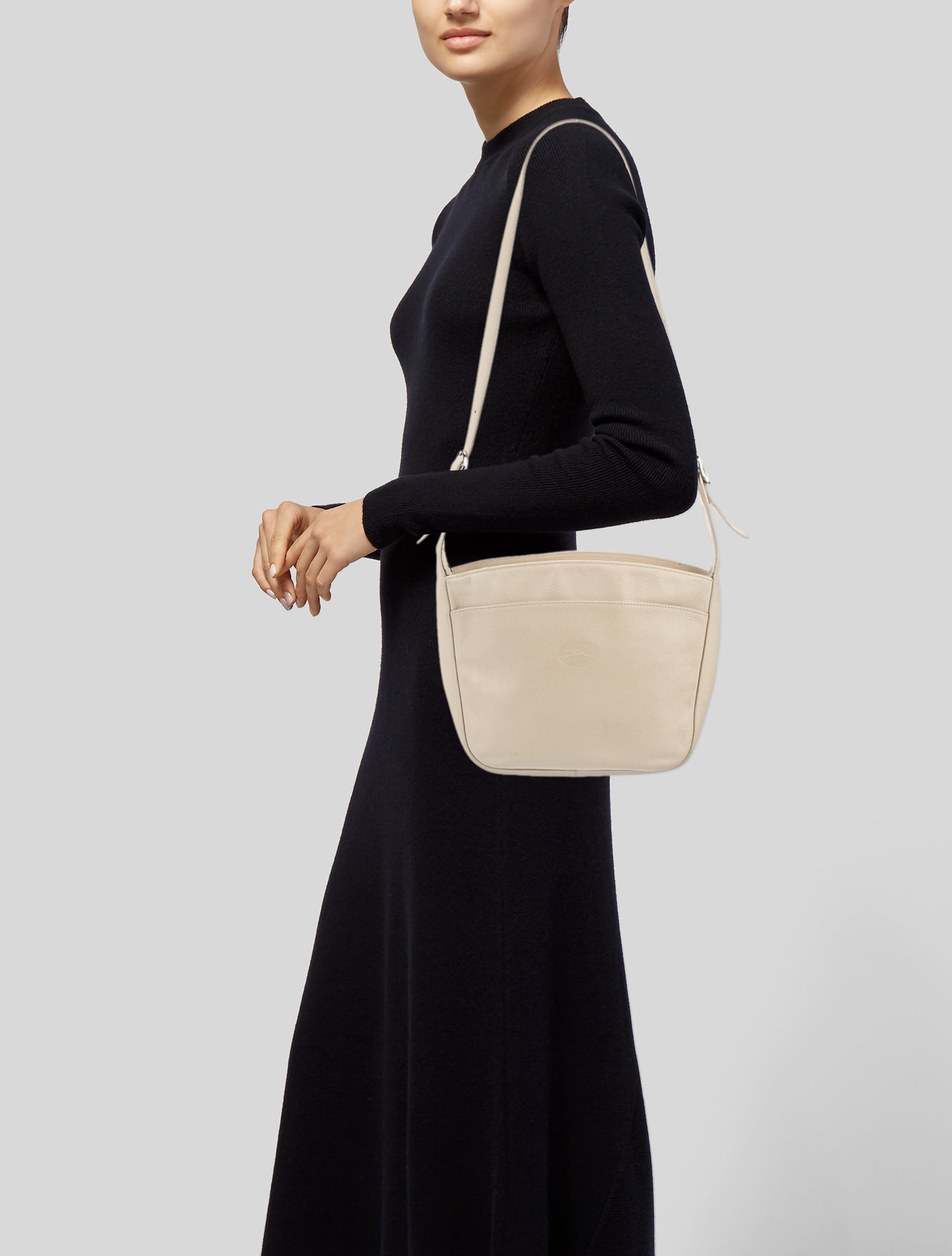 Longchamp Leather Messenger Bag