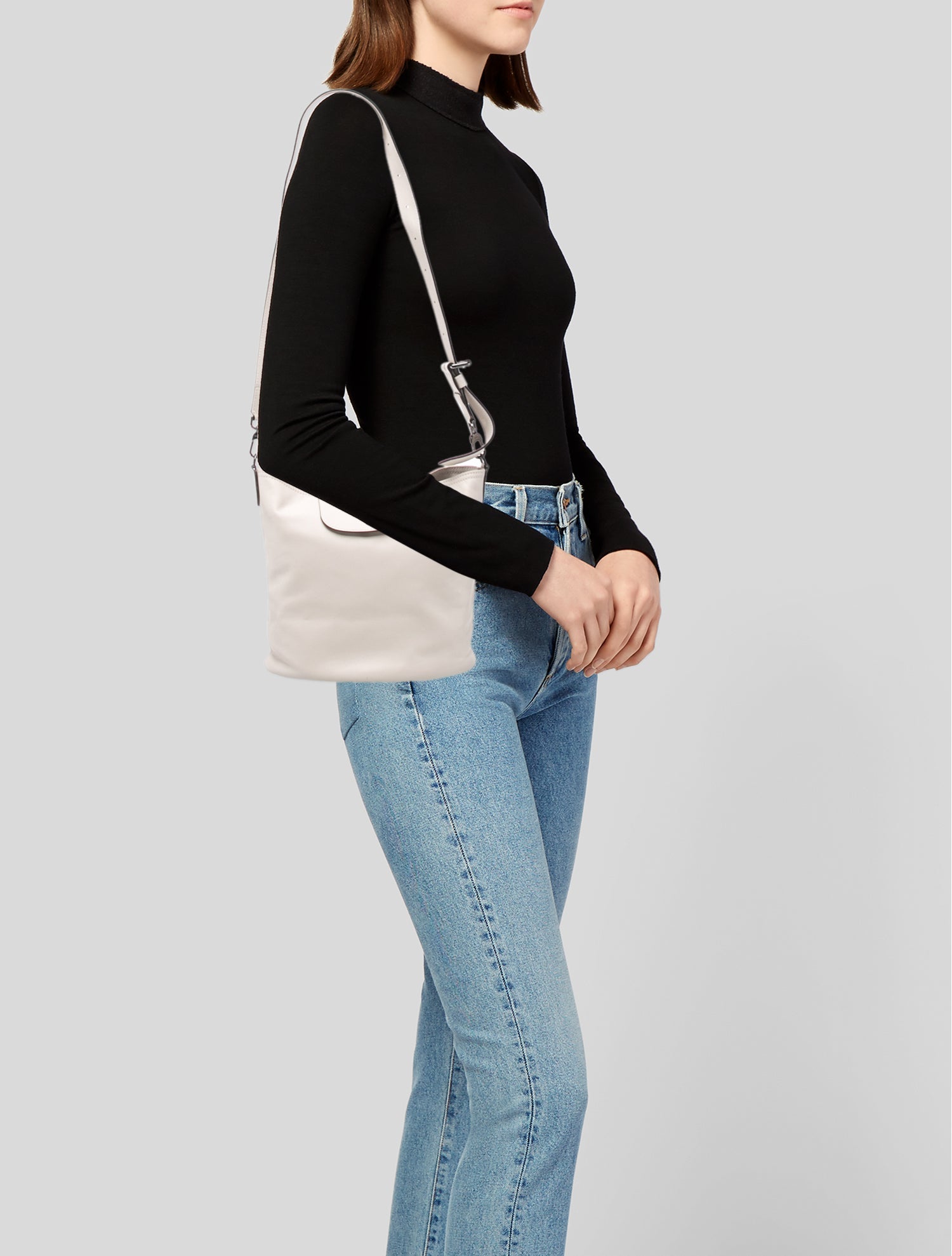 Longchamp Leather Bucket Bag