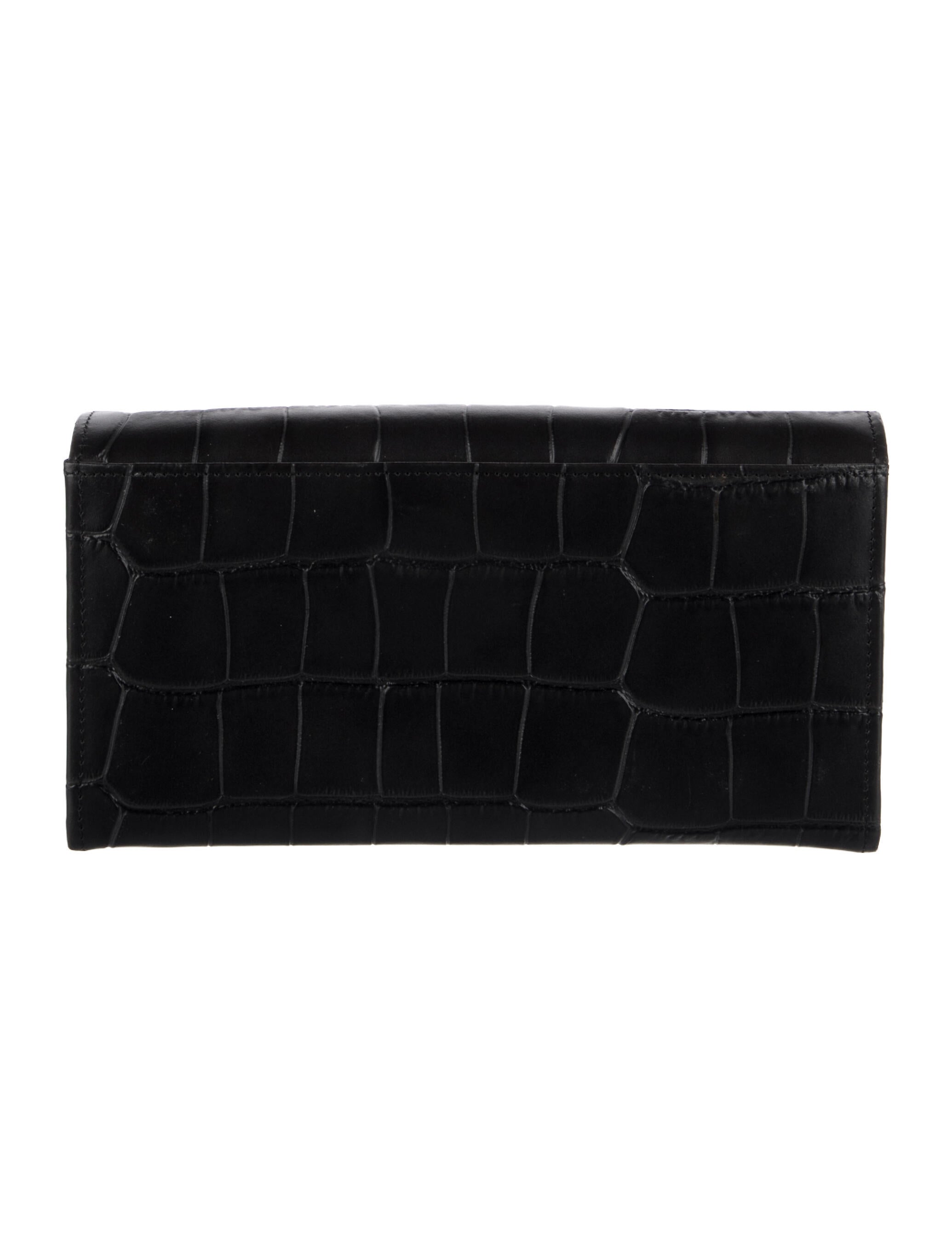 Longchamp Embossed Leather Continental Wallet