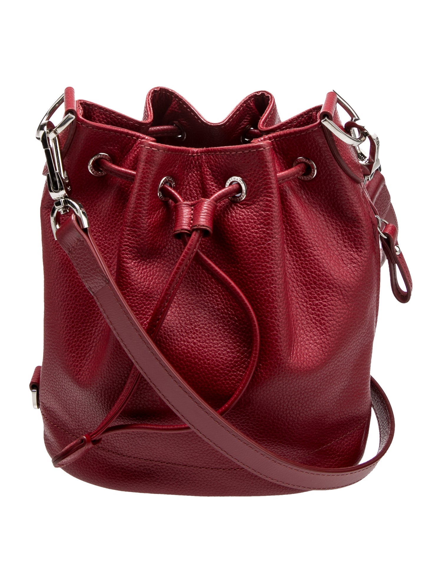 Longchamp Leather Bucket Bag
