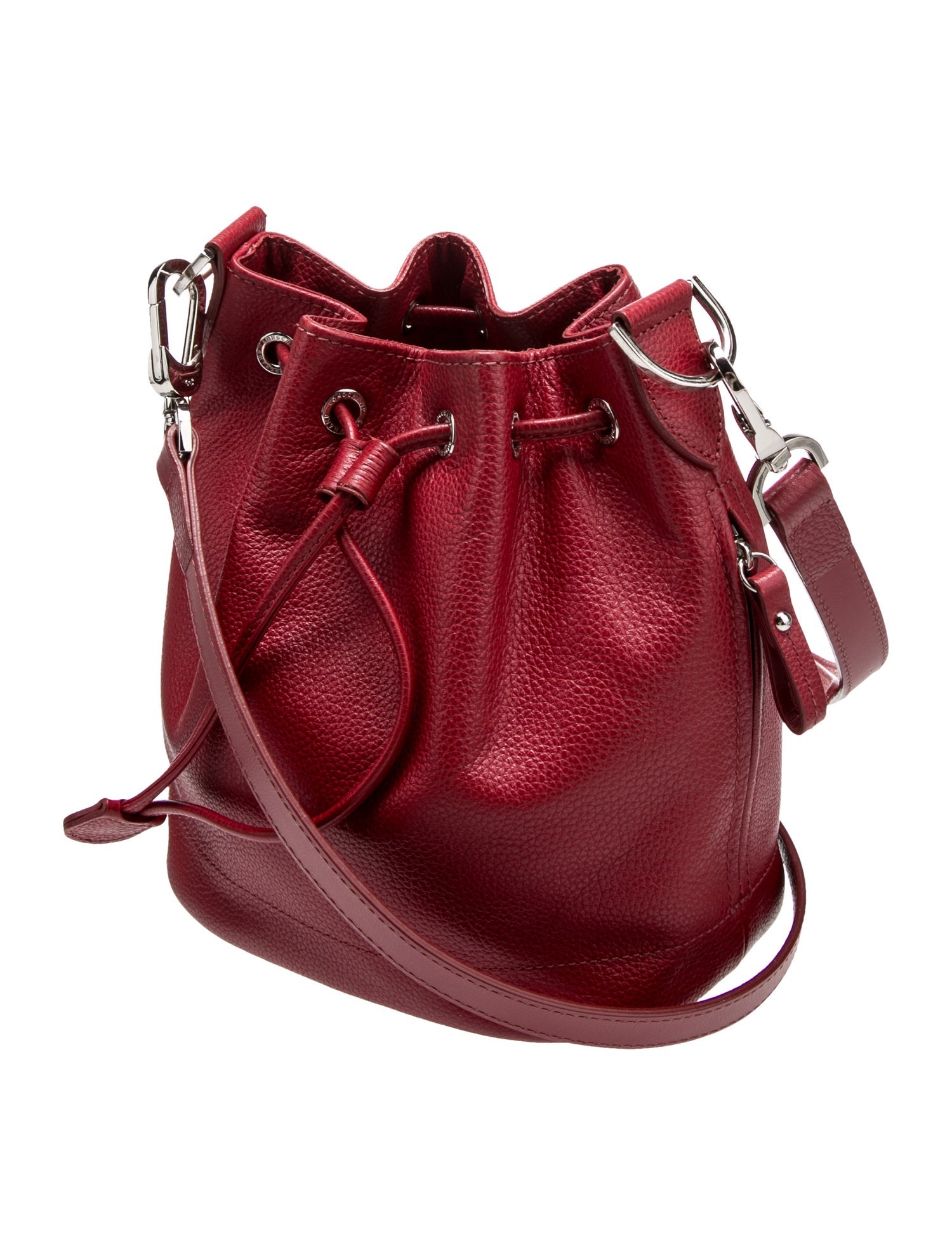 Longchamp Leather Bucket Bag