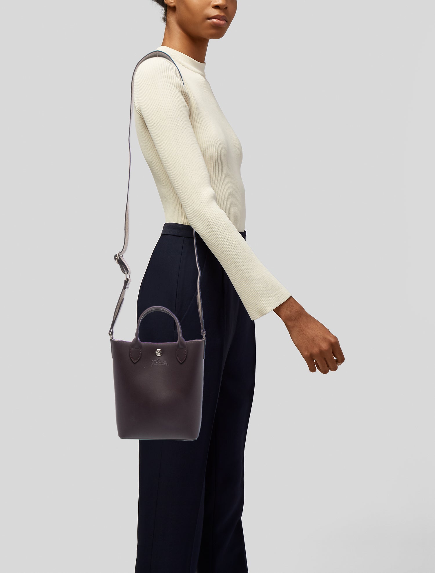 Longchamp Leather Messenger Bag
