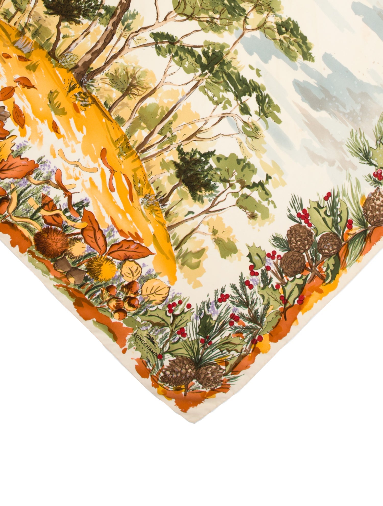 Longchamp Silk Printed Scarf