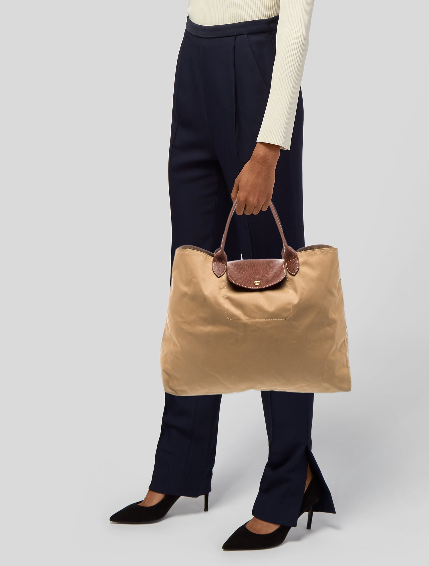 Longchamp Nylon Top Handle Bag