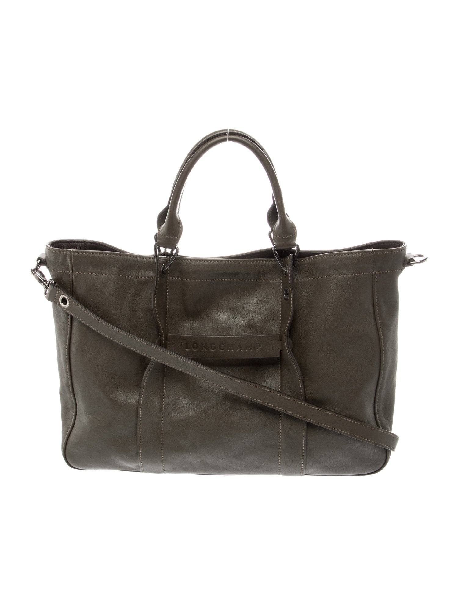 Longchamp Leather Weekender Bag
