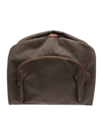 Pre-owned Longchamp Canvas Suitcase In Green