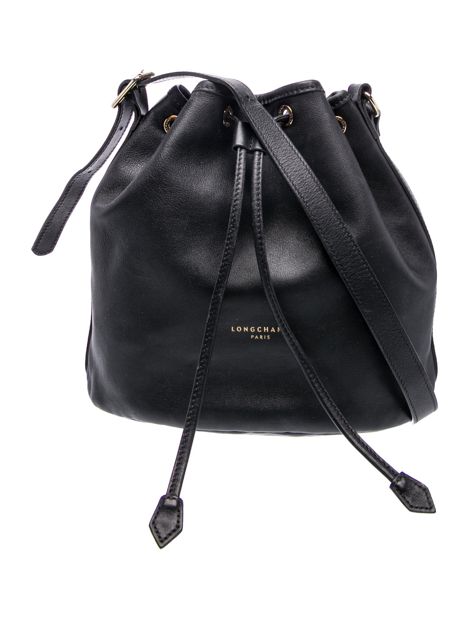 Longchamp Leather Bucket Bag