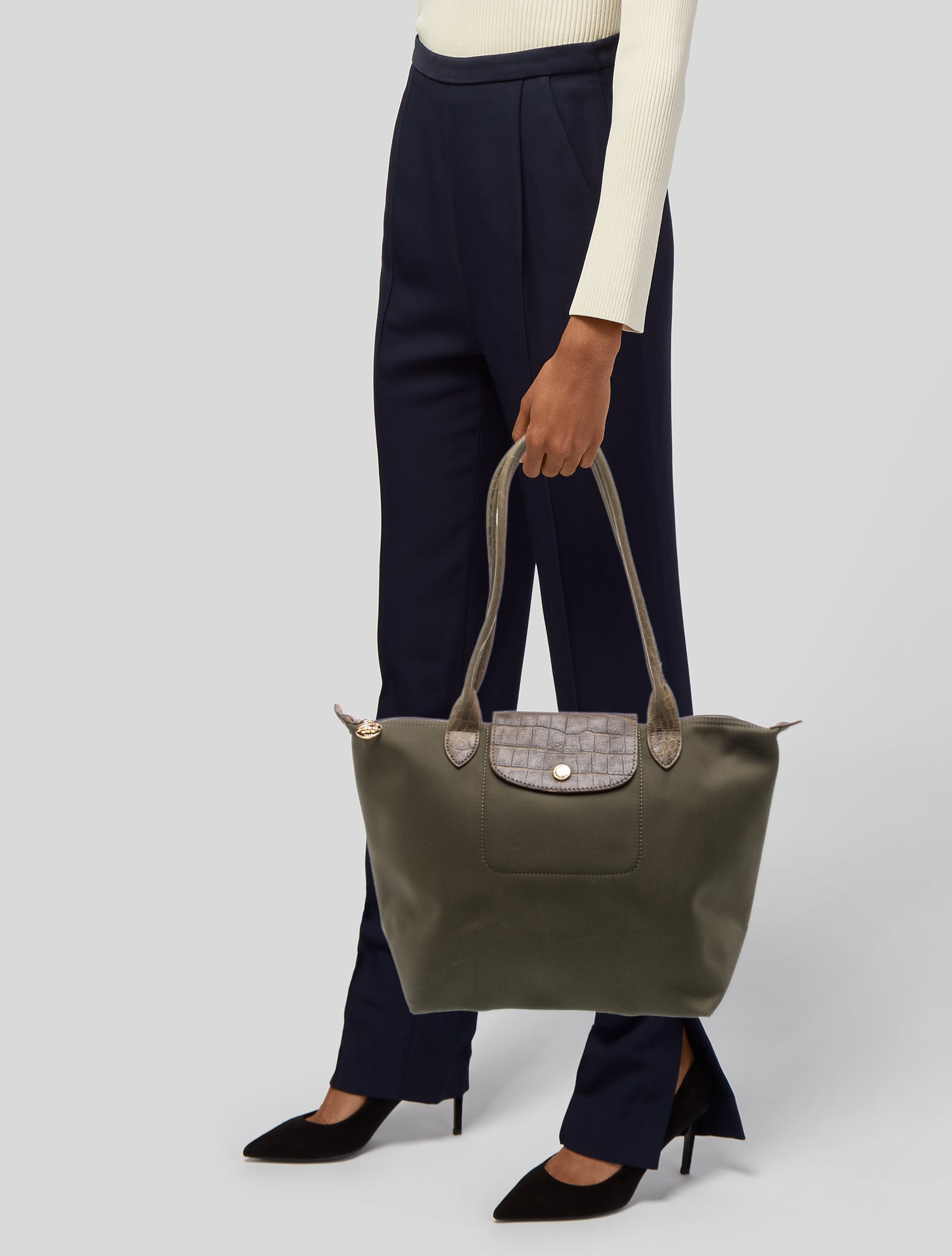 Longchamp Nylon Le Pliage Small Shoulder Tote