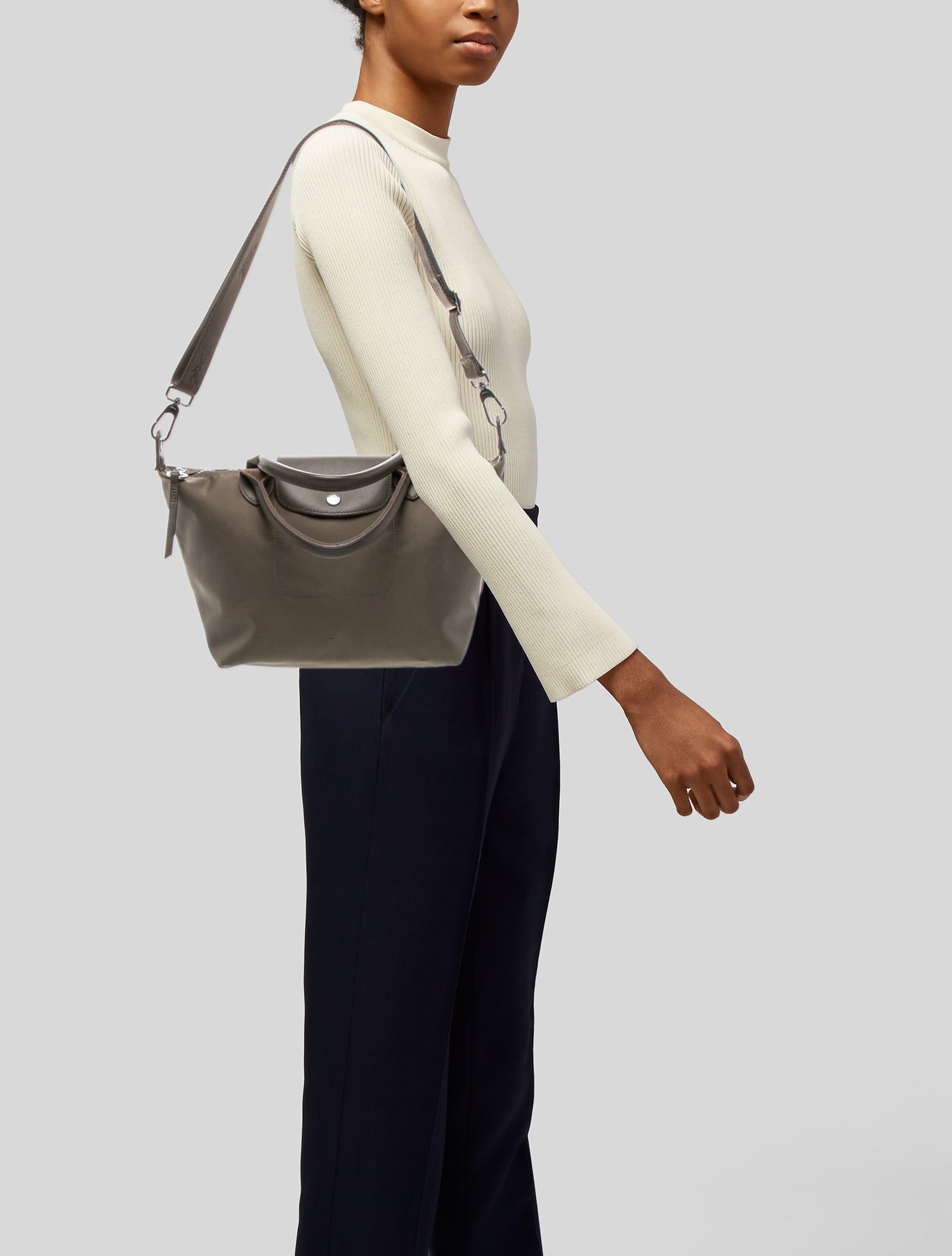 Longchamp Nylon Top Handle Bag