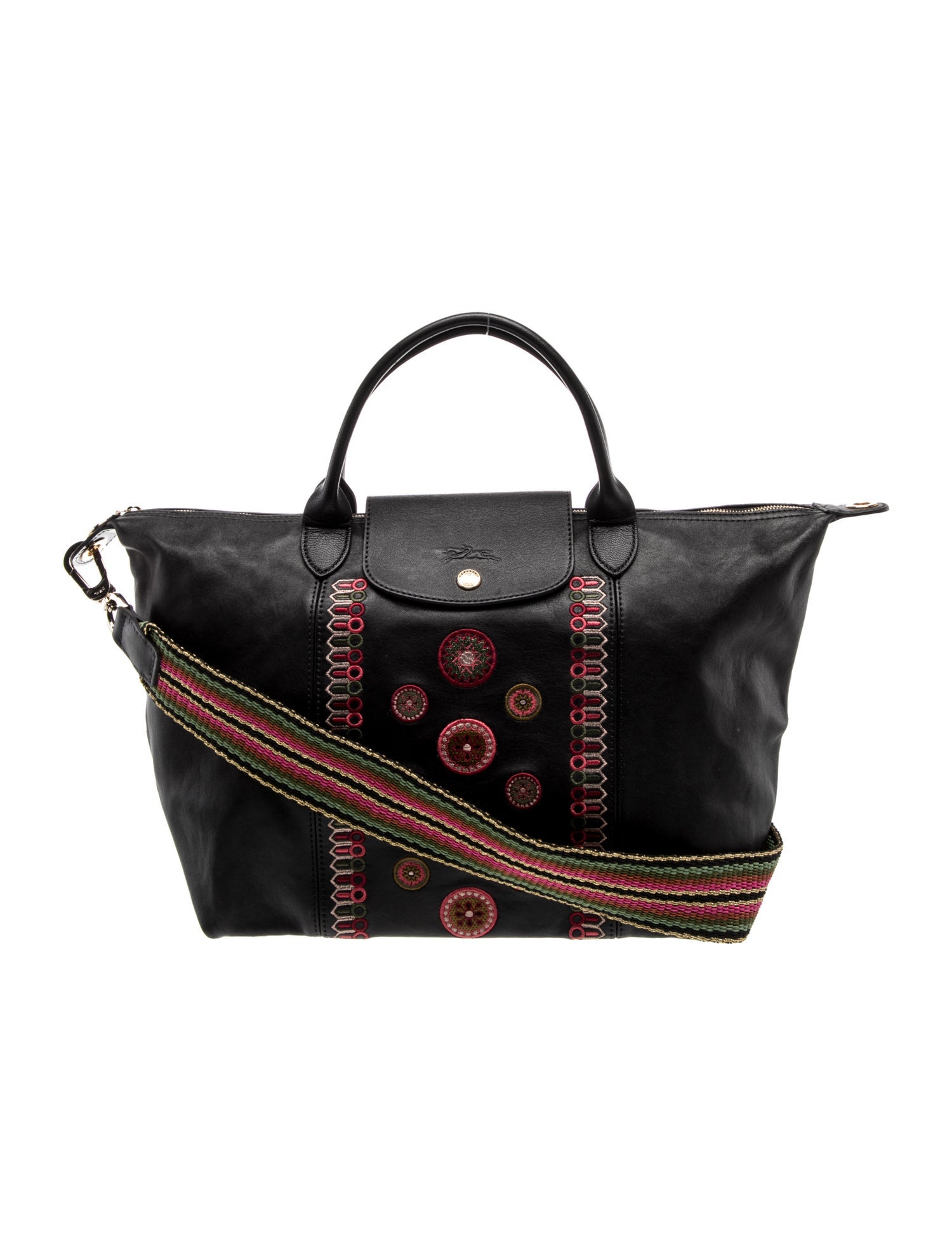 Longchamp Leather Top Handle Bag