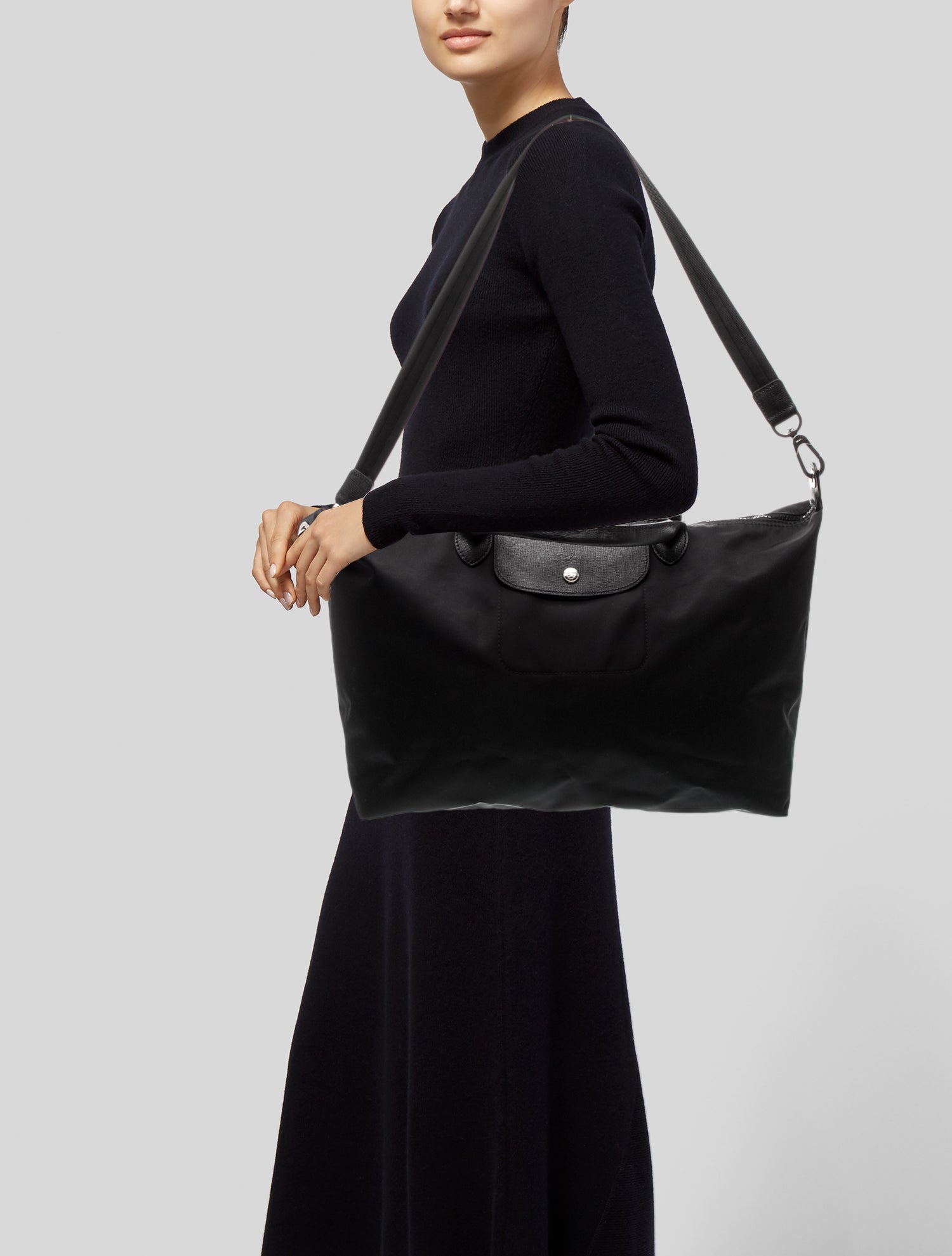 Longchamp Nylon Top Handle Bag