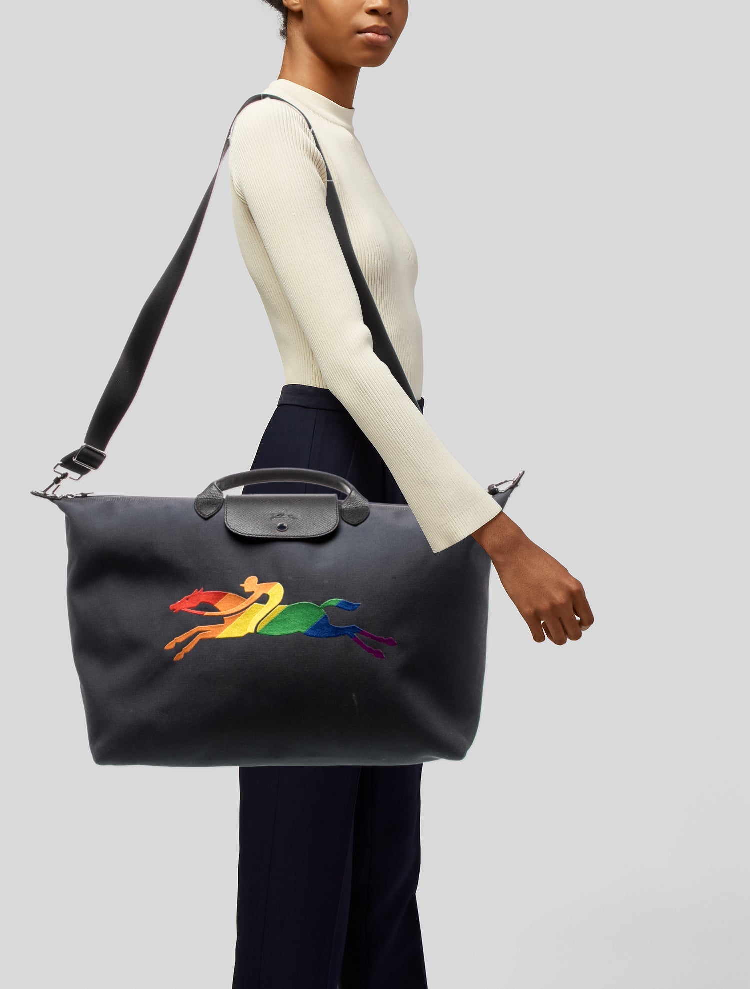 Longchamp Canvas Weekender Bag