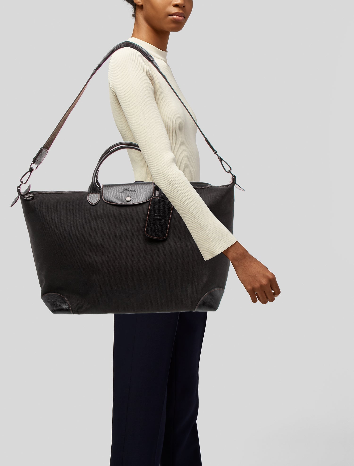 Longchamp Canvas Weekender Bag
