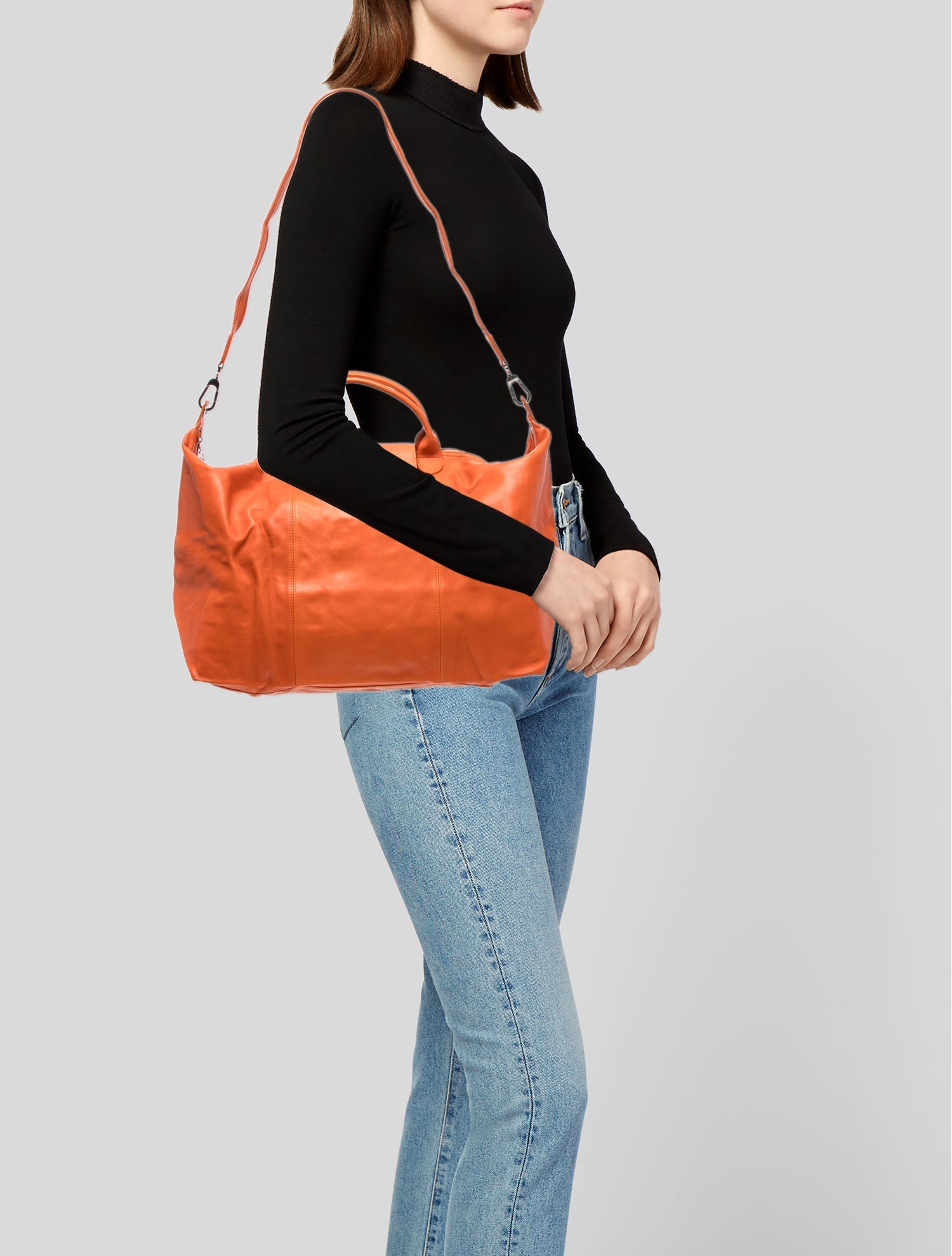 Longchamp Leather Weekender Bag