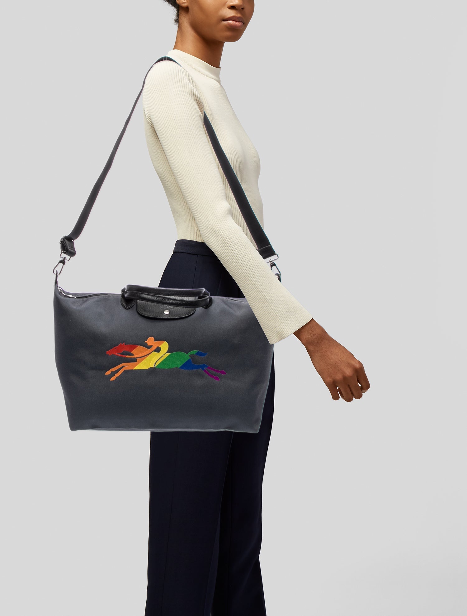Longchamp Canvas Weekender Bag