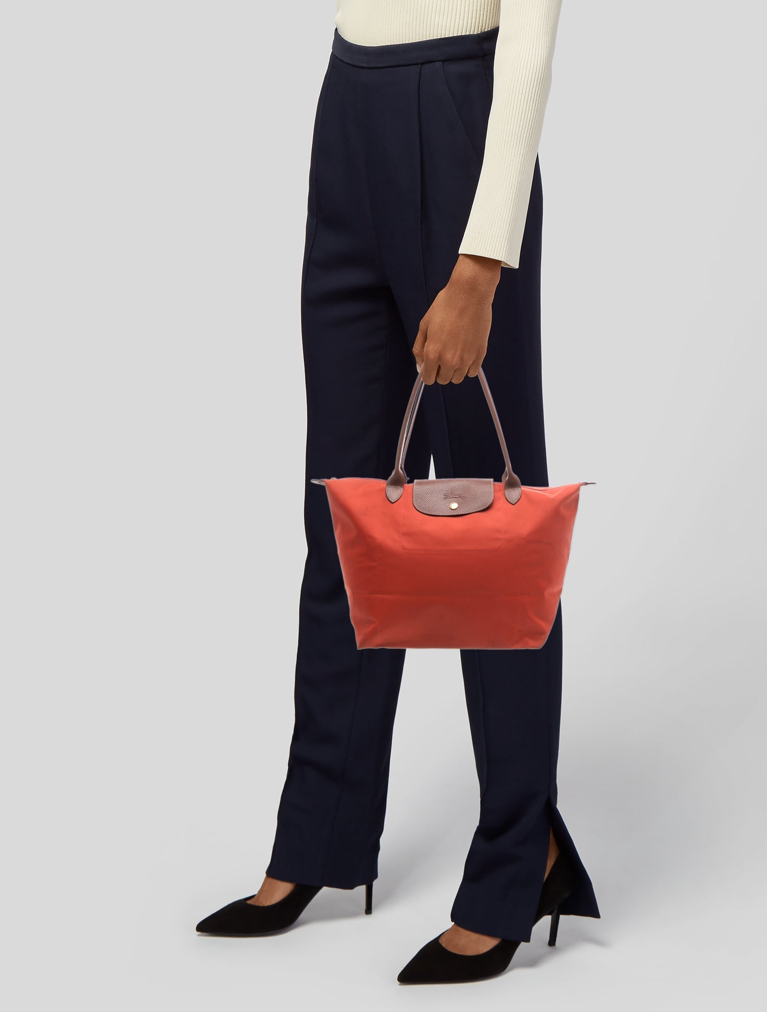 Longchamp Nylon Tote - Orange Totes, Handbags - WL897277 | The