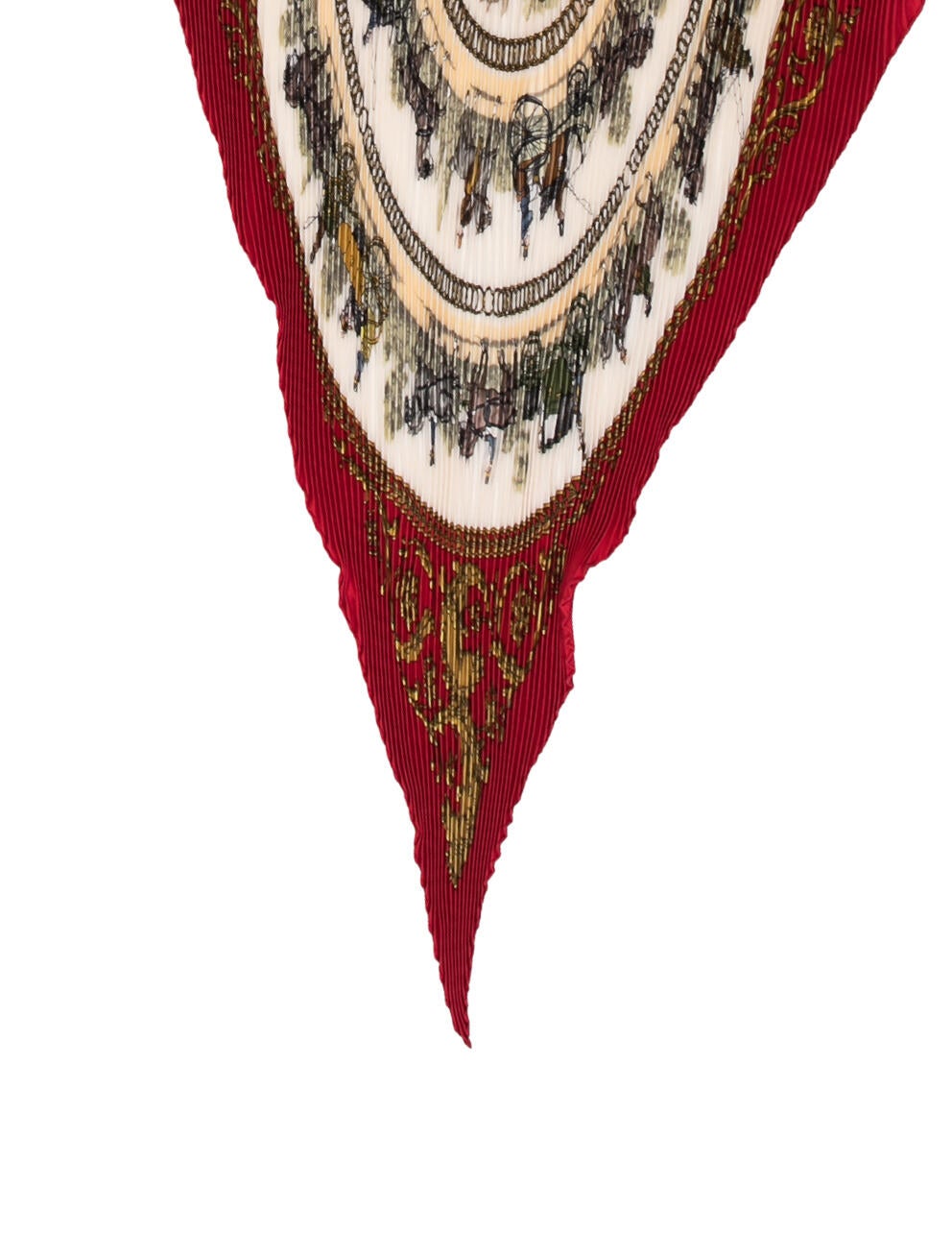 Hermès La Promenade De Longchamps Silk Plissé Scarf