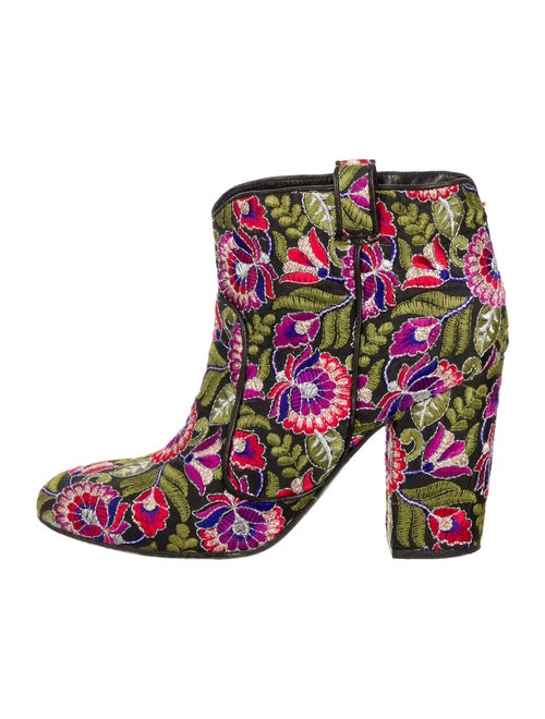 Laurence Dacade Embroidered Ankle Boots Green