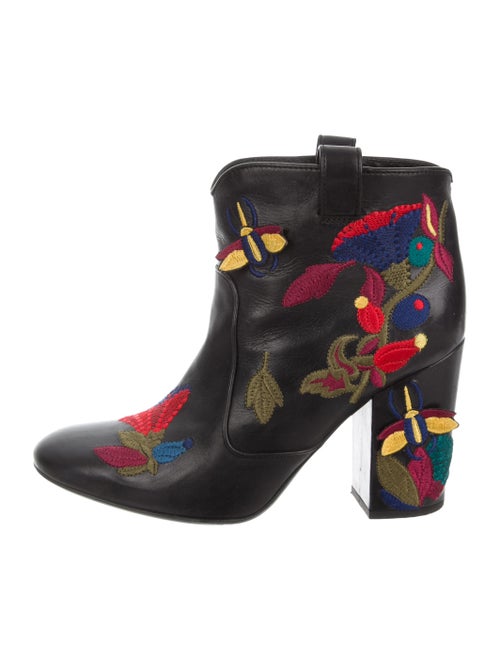 Laurence Dacade Embroidered Ankle Boots Black