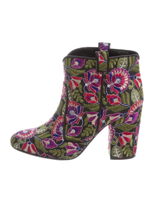 Laurence Dacade Embroidered Ankle Boots Green