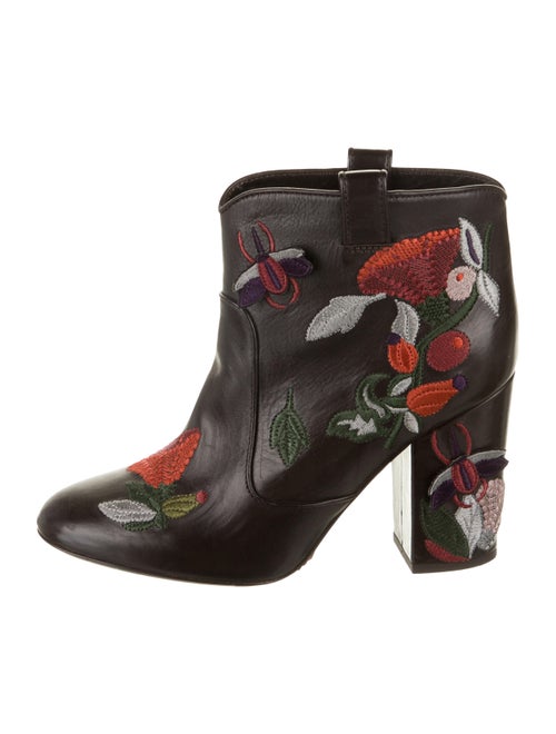 Laurence Dacade Leather Embroidered Ankle Boots