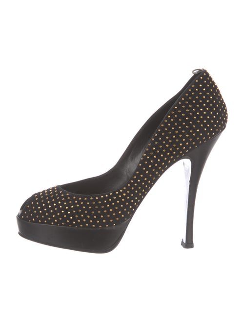 Laurence Dacade Suede Studded Accents Pumps