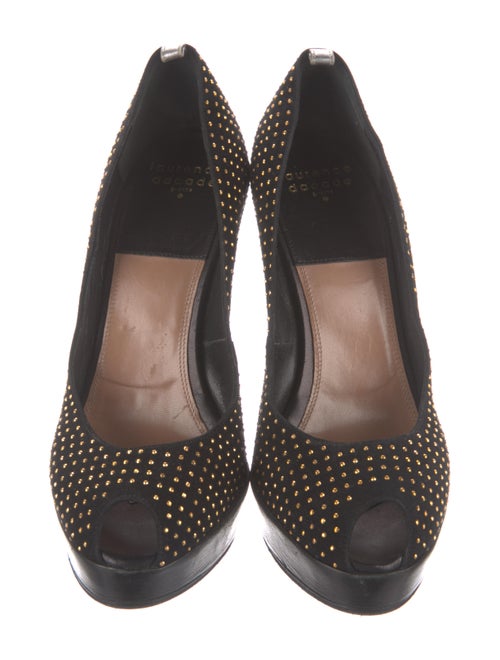 Laurence Dacade Suede Studded Accents Pumps