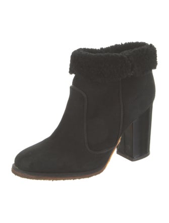 Laurence Dacade Suede Fur Trim Boots