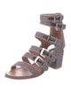 Laurence Dacade Canvas Striped Gladiator Sandals