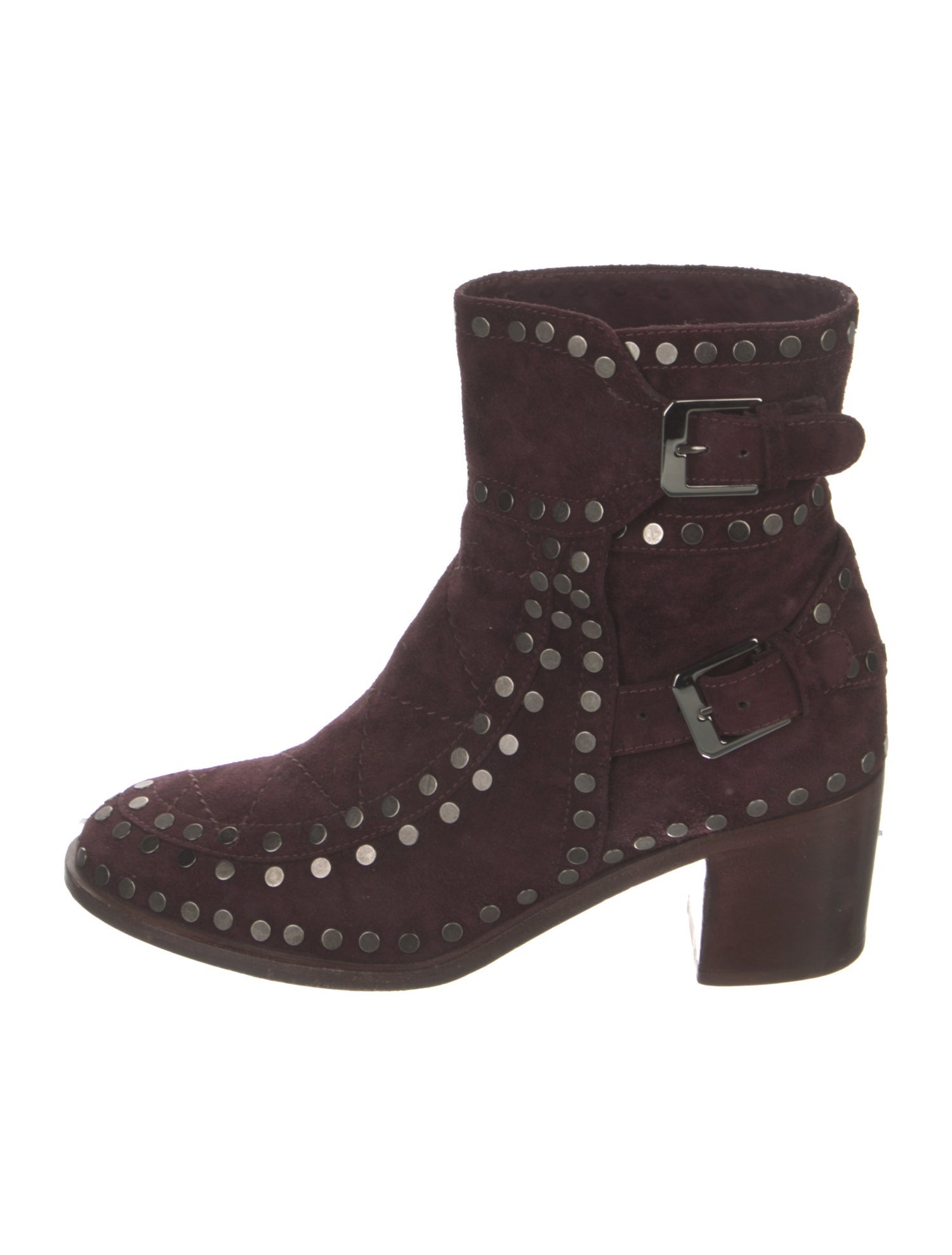 Laurence Dacade Suede Studded Accents Combat Boots