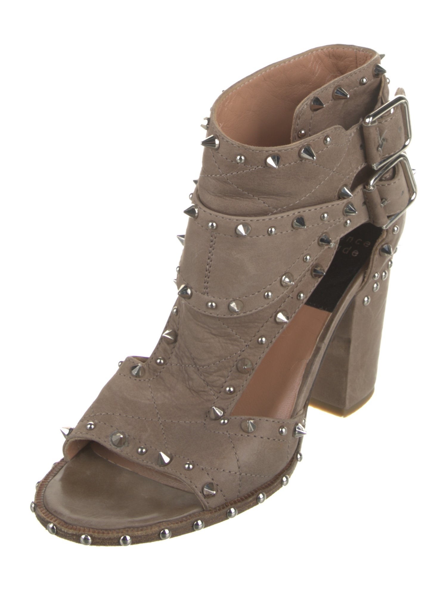 Laurence Dacade Leather Studded Accents Gladiator Sandals